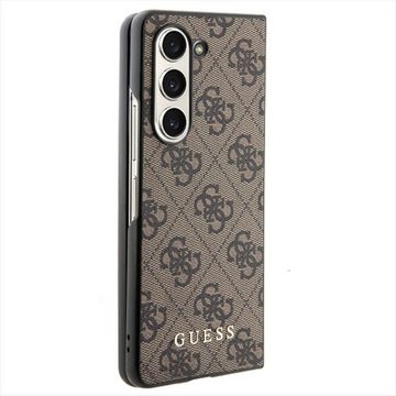 Guess Smartphone-Hülle Guess Samsung Galaxy Z Fold5 Hülle Case 4G Charms Collection Braun