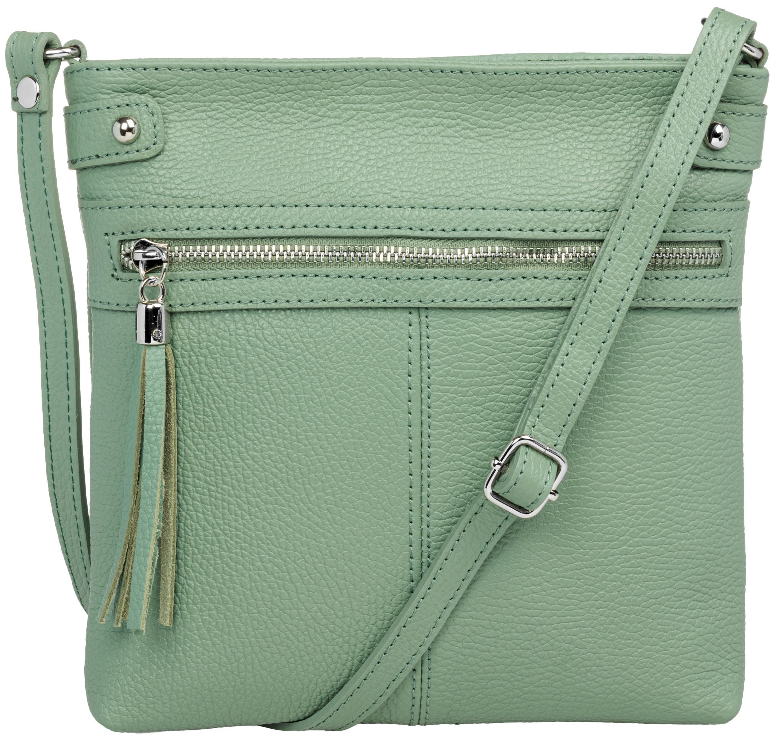 Umhängetasche Mittelgroße Crossbody Bag Leder Tasche - CLASSIC LINE - Modell No.825