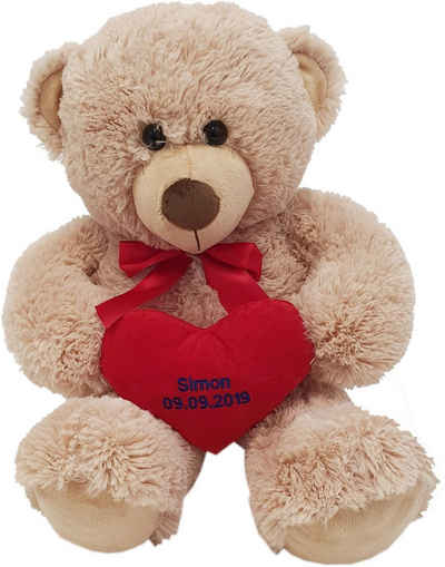 Heunec® Kuscheltier Bär, 70 cm, mit individuell bestickbarem Herz