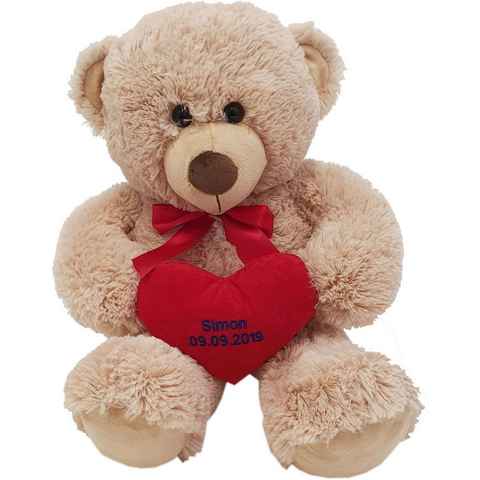 Heunec® Kuscheltier Bär, 70 cm, mit individuell bestickbarem Herz