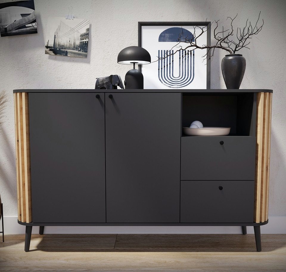 xonox.home Sideboard Sideboard Pure, grau / günstig online kaufen