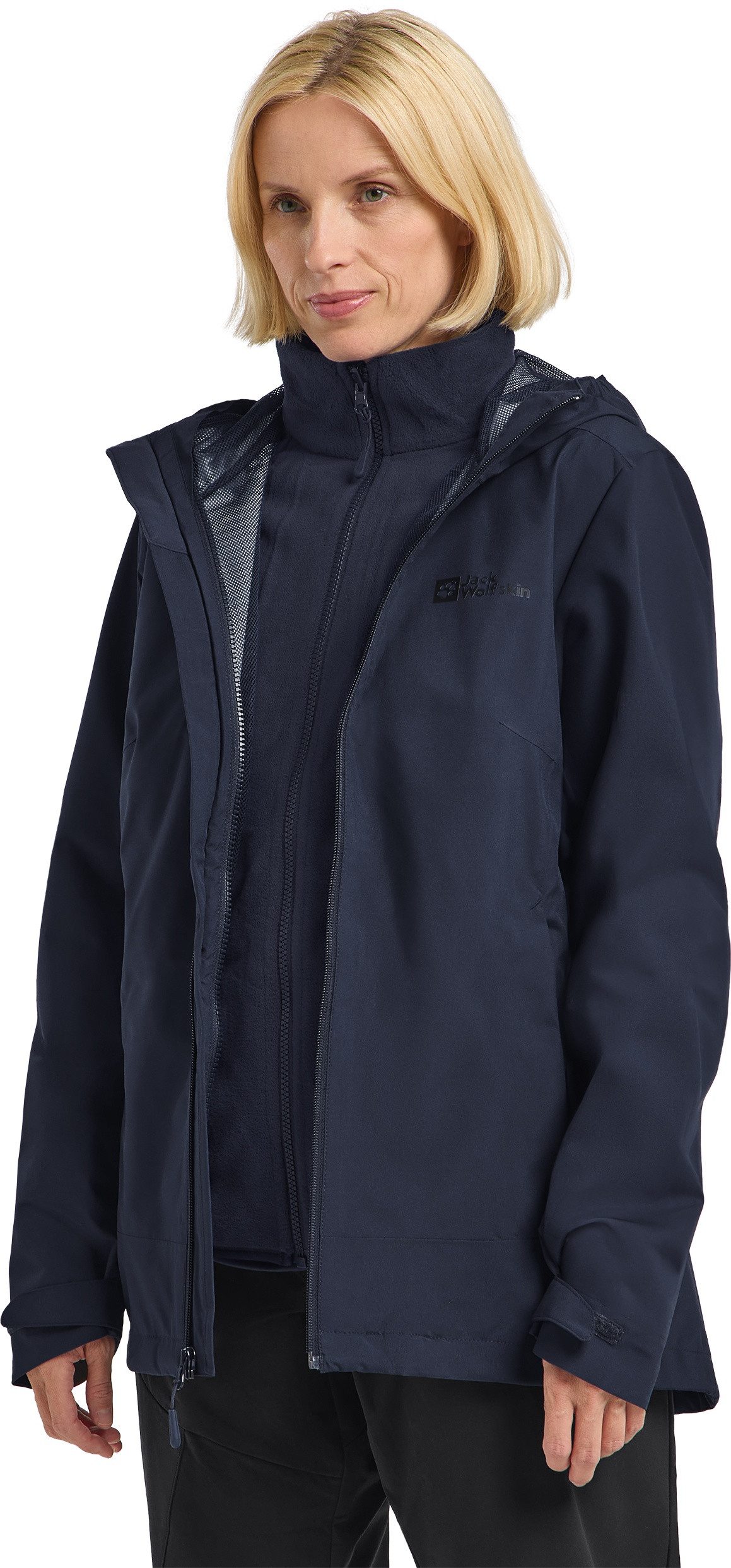 Jack Wolfskin 3-in-1-Funktionsjacke MOONRISE 3IN1 JKT W (2 teilig) night-blue | Übergangsjacken