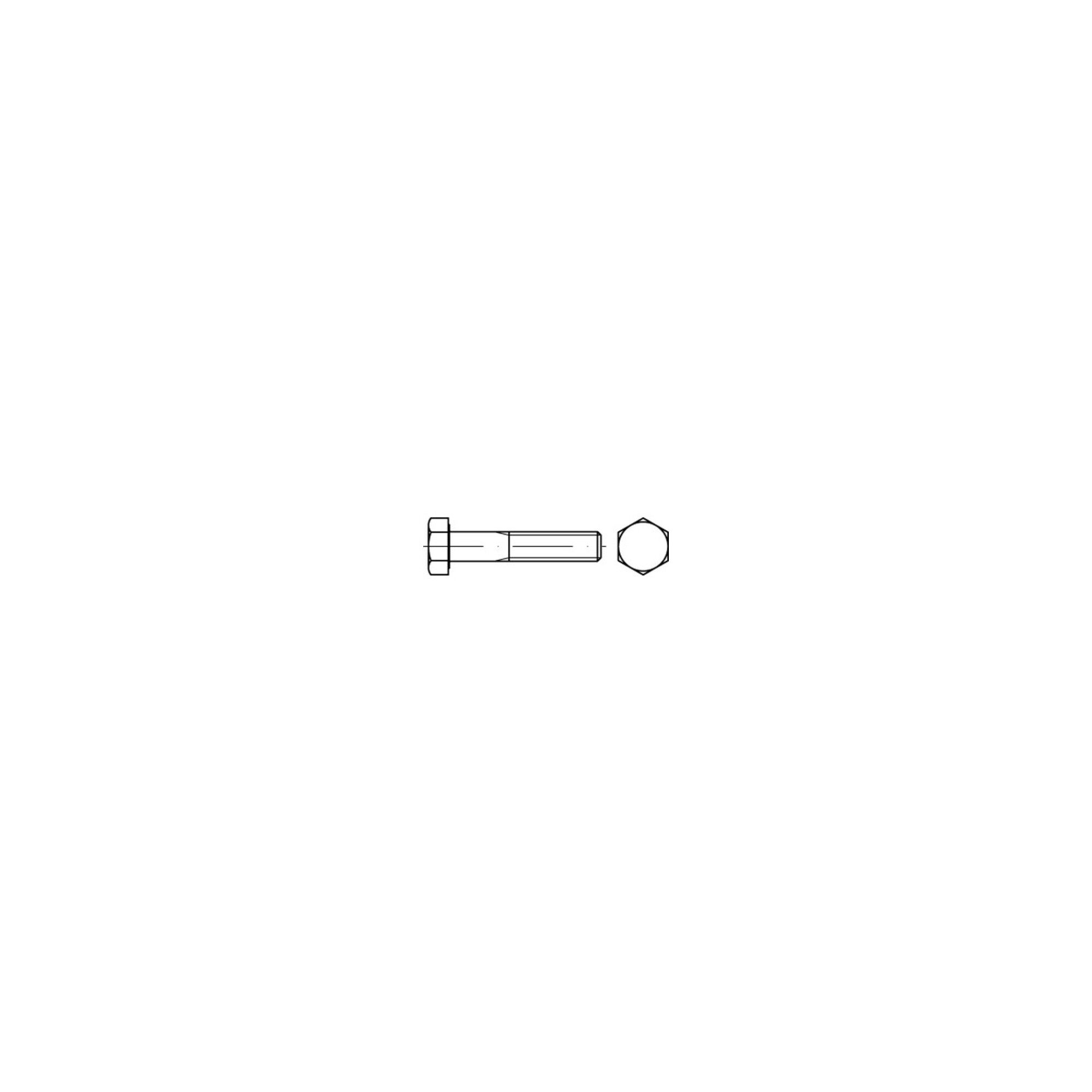 Contorion Schraube DIN 960/ISO 8765 Sechskant-Schaftschraube Feingewinde M16x75 Stahl 8.8