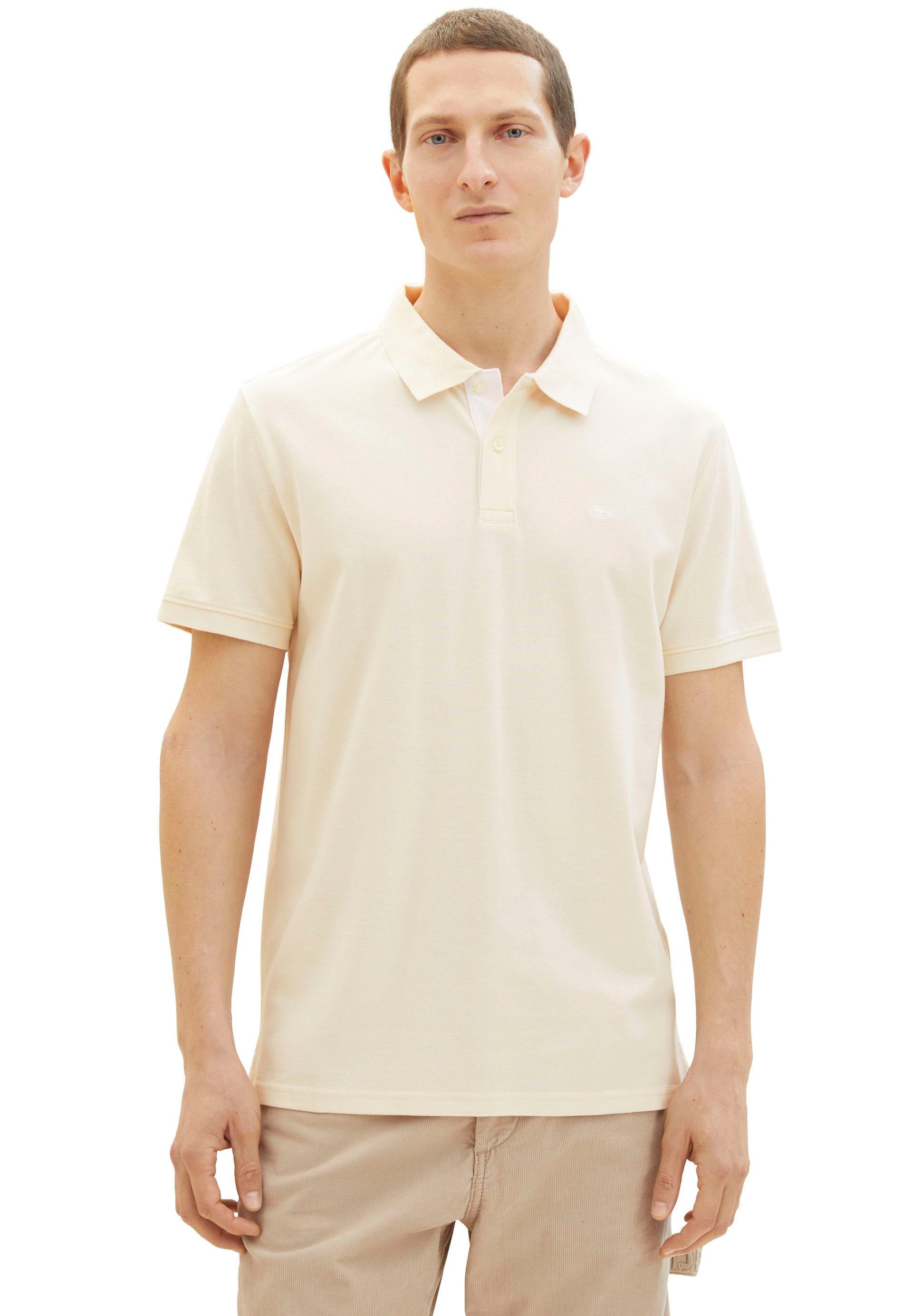 TOM TAILOR Poloshirt mit Knopfleiste und Logo