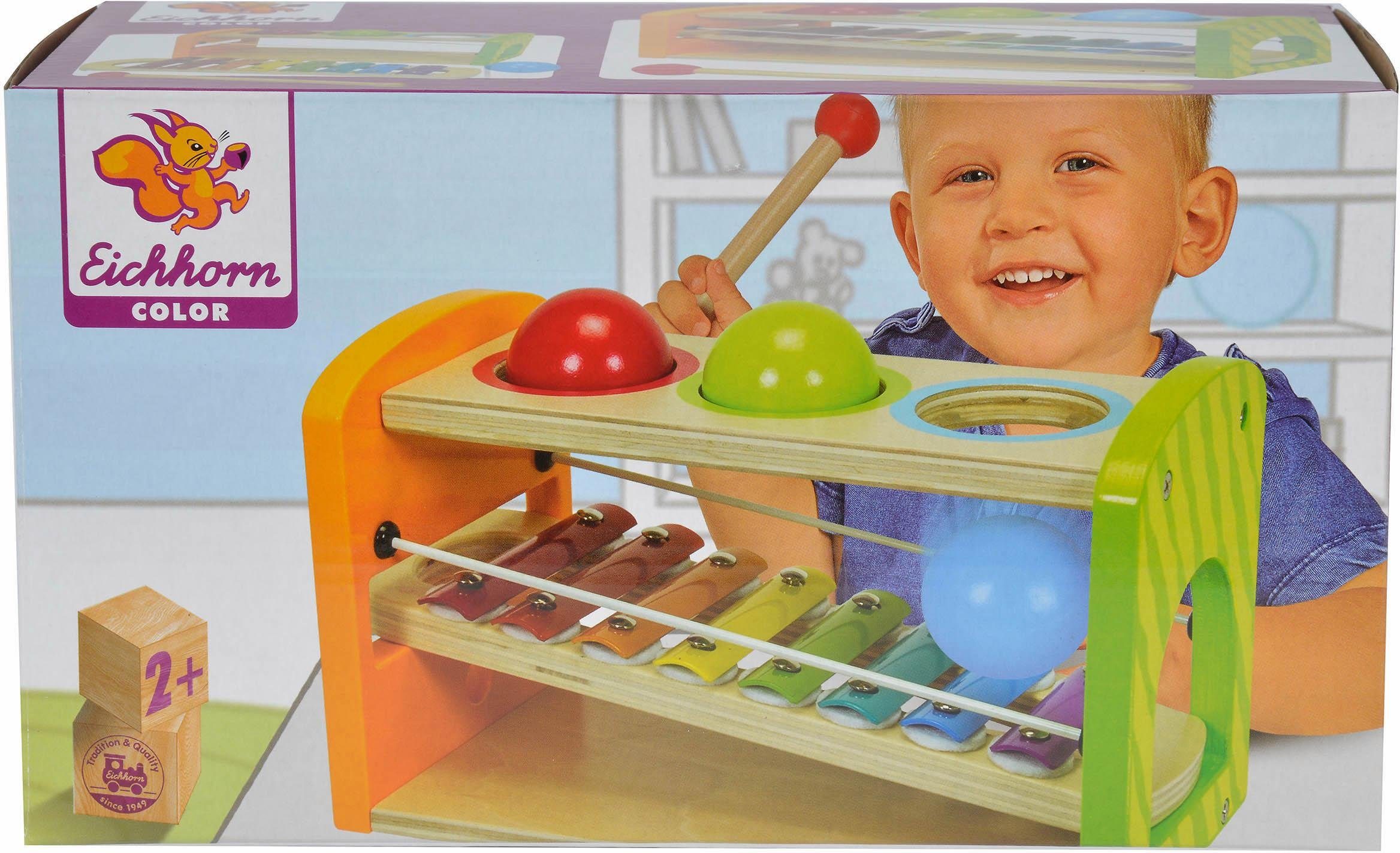Eichhorn Spielzeug-Musikinstrument Color, Xylophon Klopfbank, aus Holz günstig online kaufen