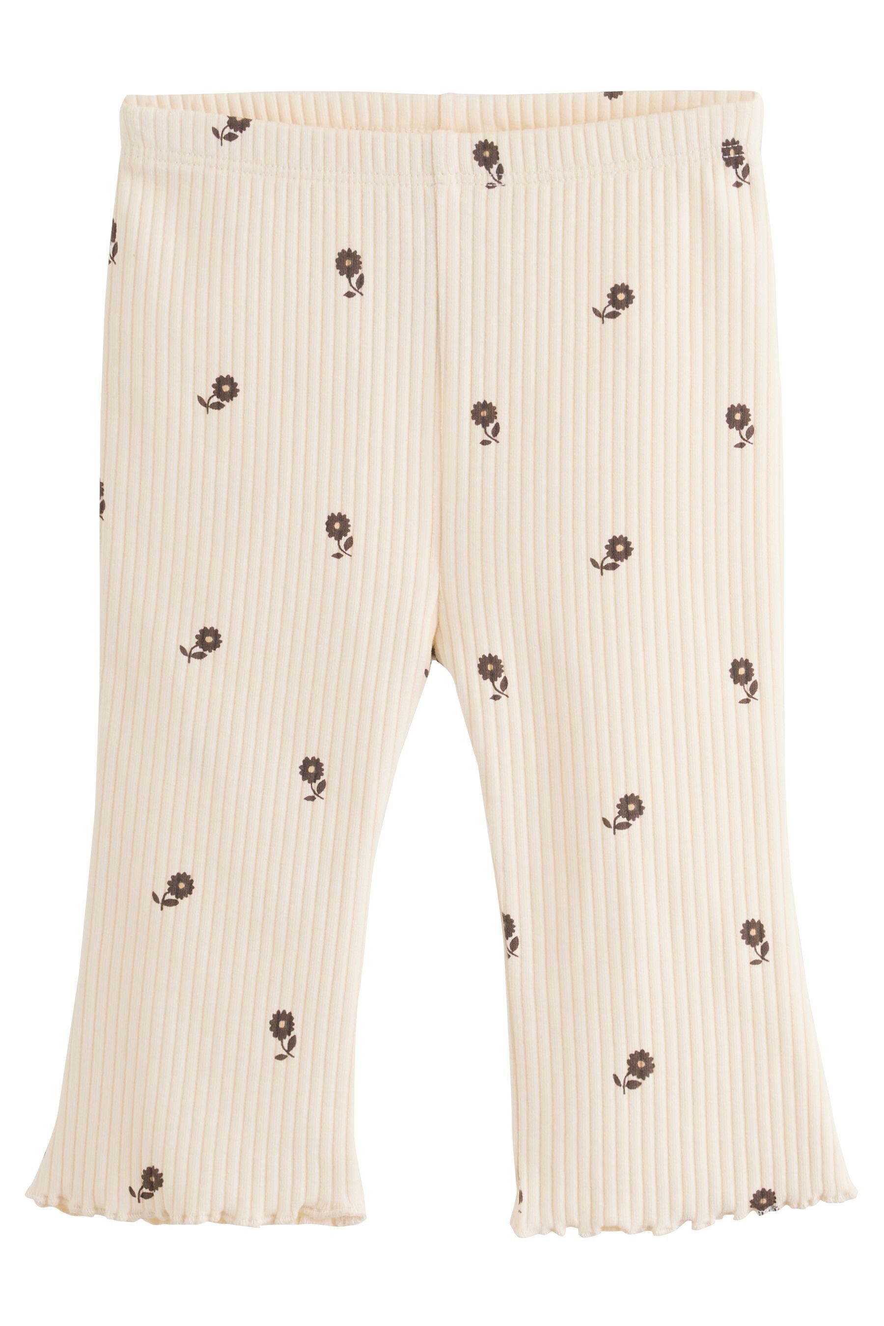 Next Langarmshirt & Leggings 3-teiliges Babyset aus Stricktop und Ripptop (3-tlg) – Bild 4 von 5