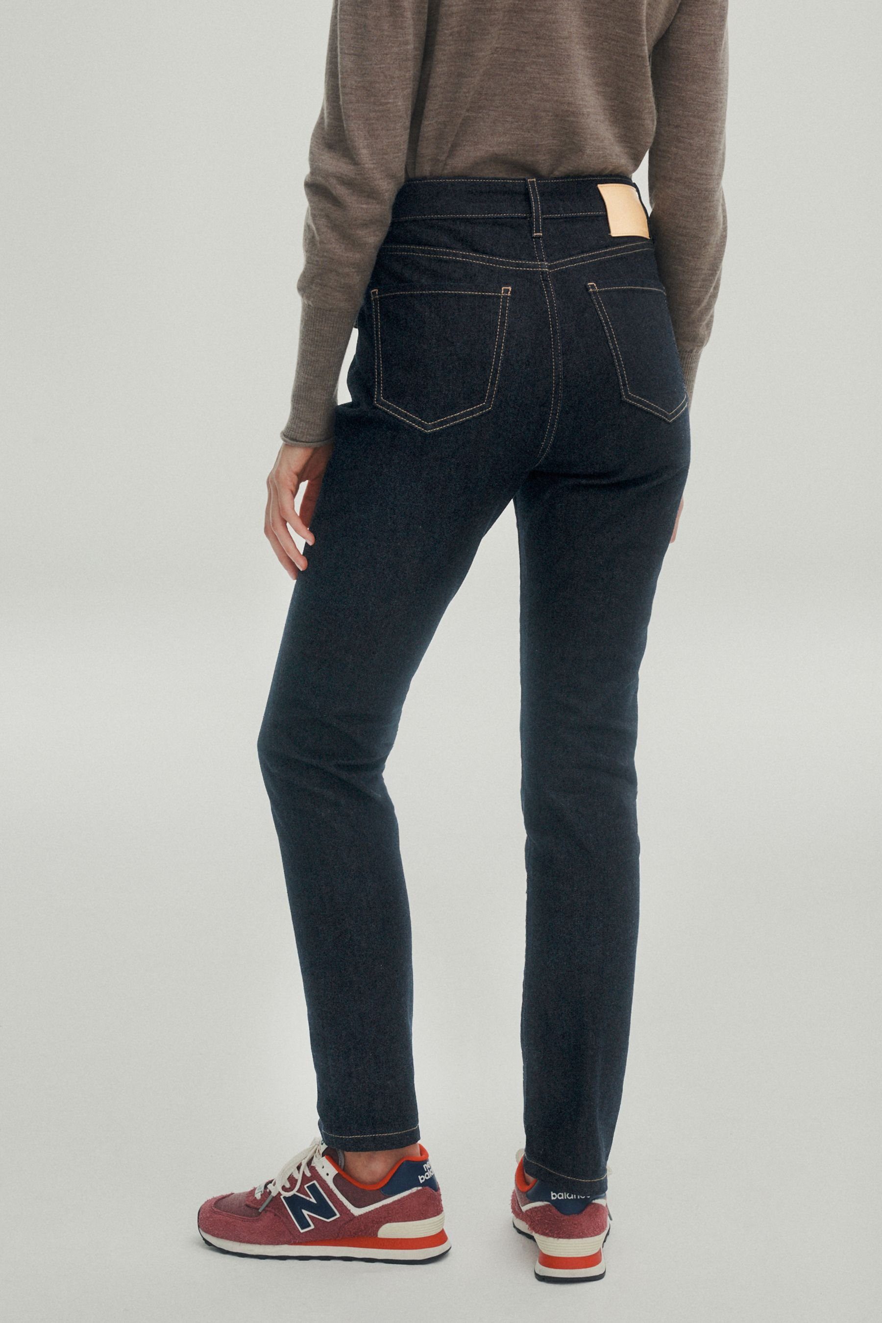Premium Straight-Jeans Fronttasche Bein geradem mit (1-tlg) Next und Jeans