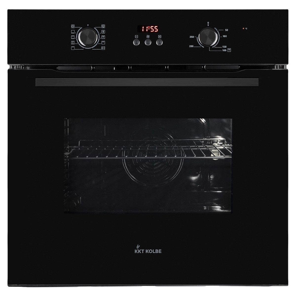 KKT KOLBE Einbaubackofen Backofen Elektroherd BO8005FB, DampfClean, 60cm / Einbauherd / Full Black / Heißluft / Grill-/Brat-System