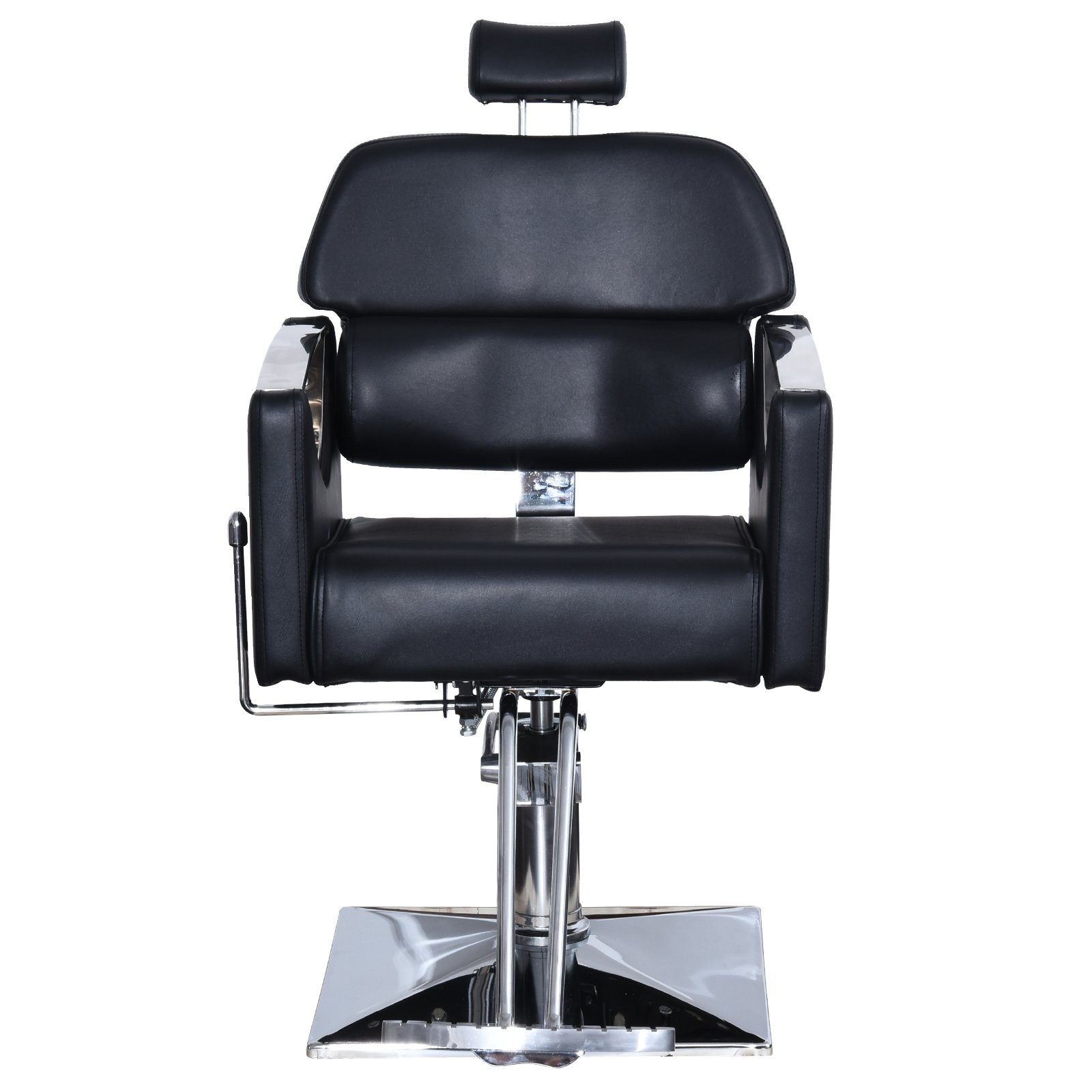 hydraulischer Friseur, Barberpub Stuhl Friseurstuhl Kunstleder 3126BK, Barberpub Schwarz Friseureinrichtung Bedienungsstuhl Friseursessel