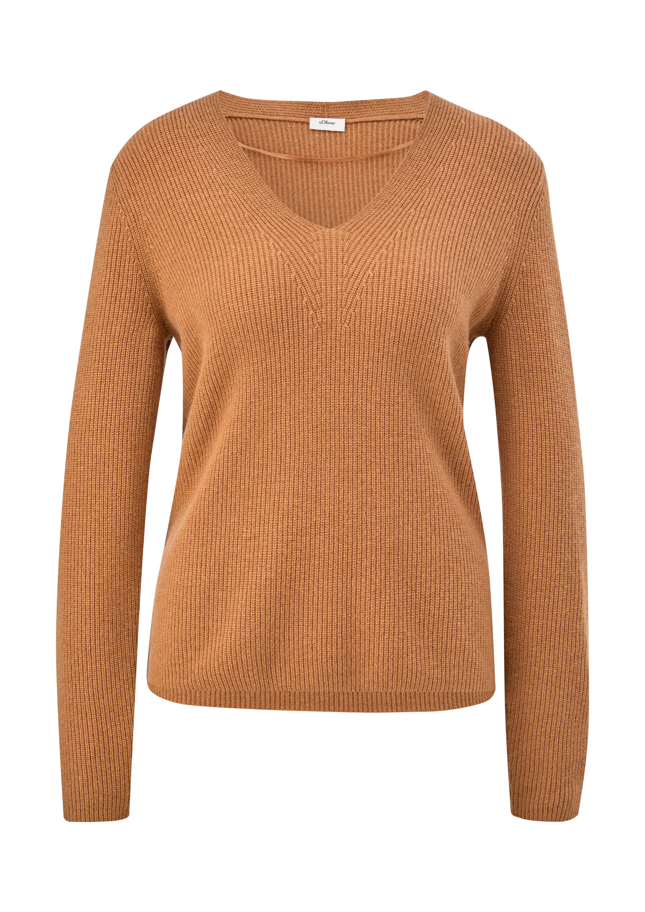 s.Oliver Longpullover Strickpullover Pullover aus Wollmix günstig online kaufen