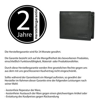 MOKIES Geldbörse Herren Portemonnaie GN102 Premium Nappa (querformat), 100% Echt-Leder, Premium Nappa-Leder, RFID-/NFC-Schutz, Geschenkbox