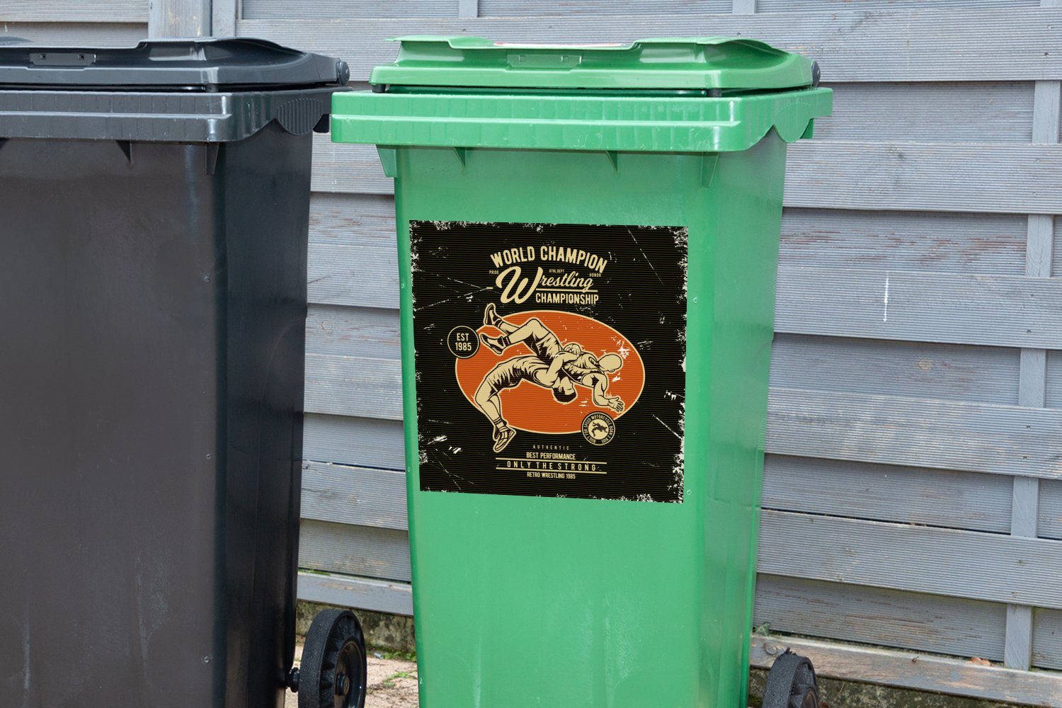 Container, Mülleimer-aufkleber, Ringen Mülltonne, St), - Sticker, Jahrgang Abfalbehälter Wandsticker (1 Sport MuchoWow -