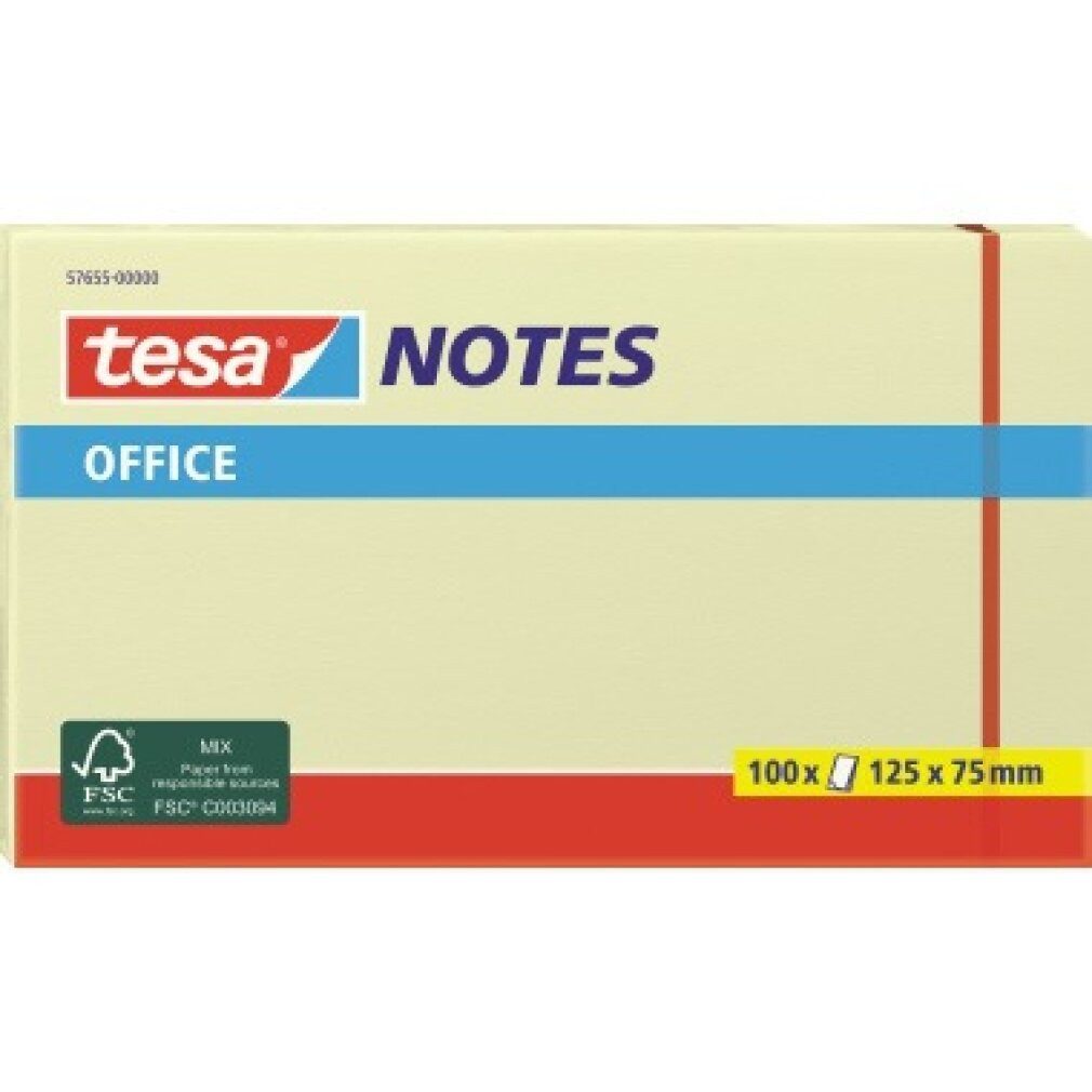tesa Notizblock Haftnotiz Office Notes 57655-00000 Notes 125 x 75 mm100 Bl.