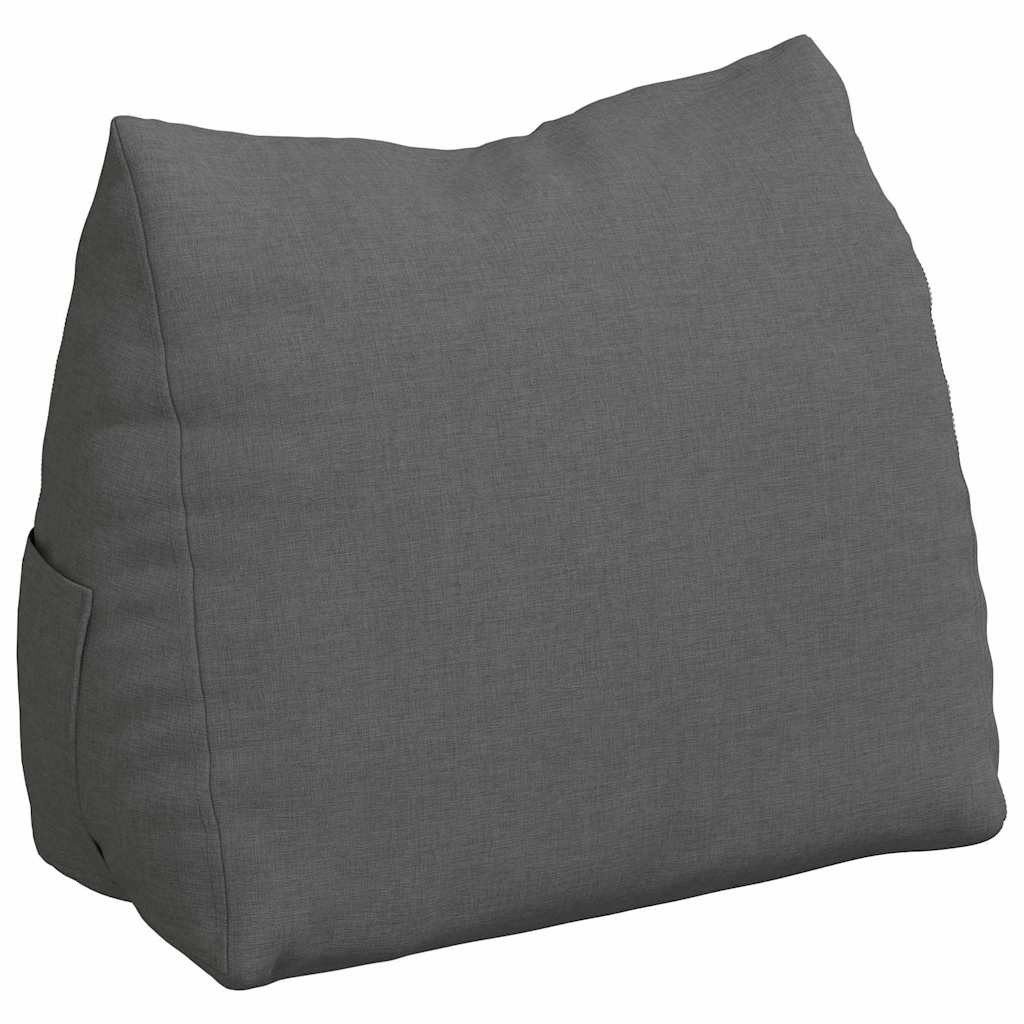 vidaXL Rückenkissen Rückenkissen Dunkelgrau 45 x 20 x 35 cm Stoff, 1-tlg.