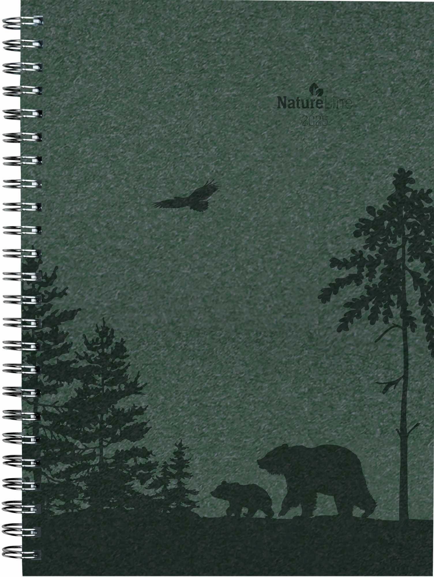 Alpha Edition Taschenkalender AlphaEdition 160254 Spiralbuchkalender Wire-O Pine - 15 x 21 cm