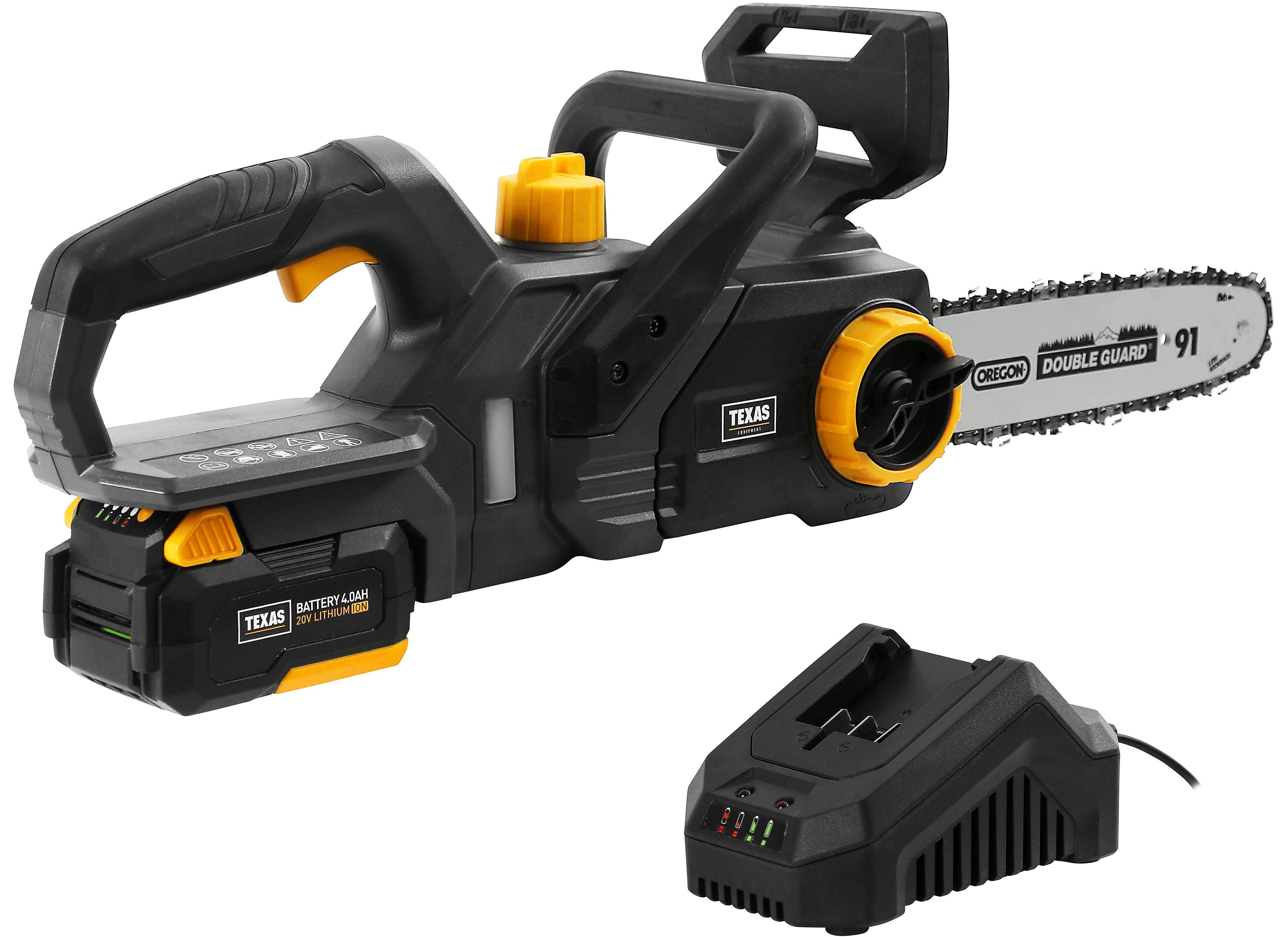 Texas Akku-Kettensäge CSX2000, 25 cm Schwertlänge, inkl. Akku und Schnelladegerät