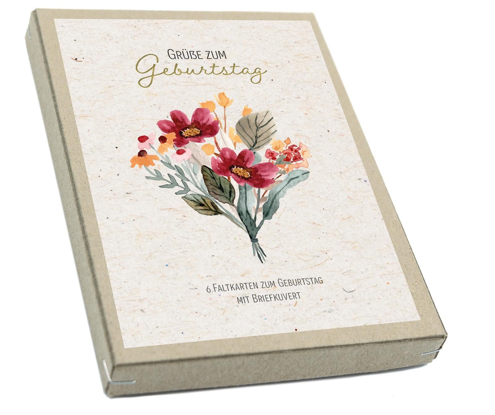 Klappkarte Kartenbox - Grüße zum Geburtstag