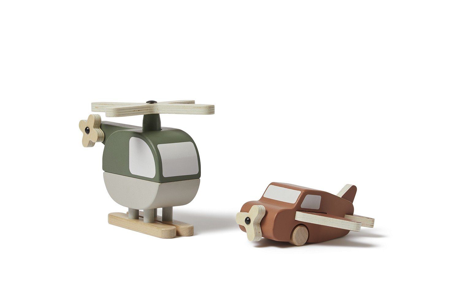 Flexa Spielzeug-Hubschrauber Hubschrauber und Flugzeug aus Holz