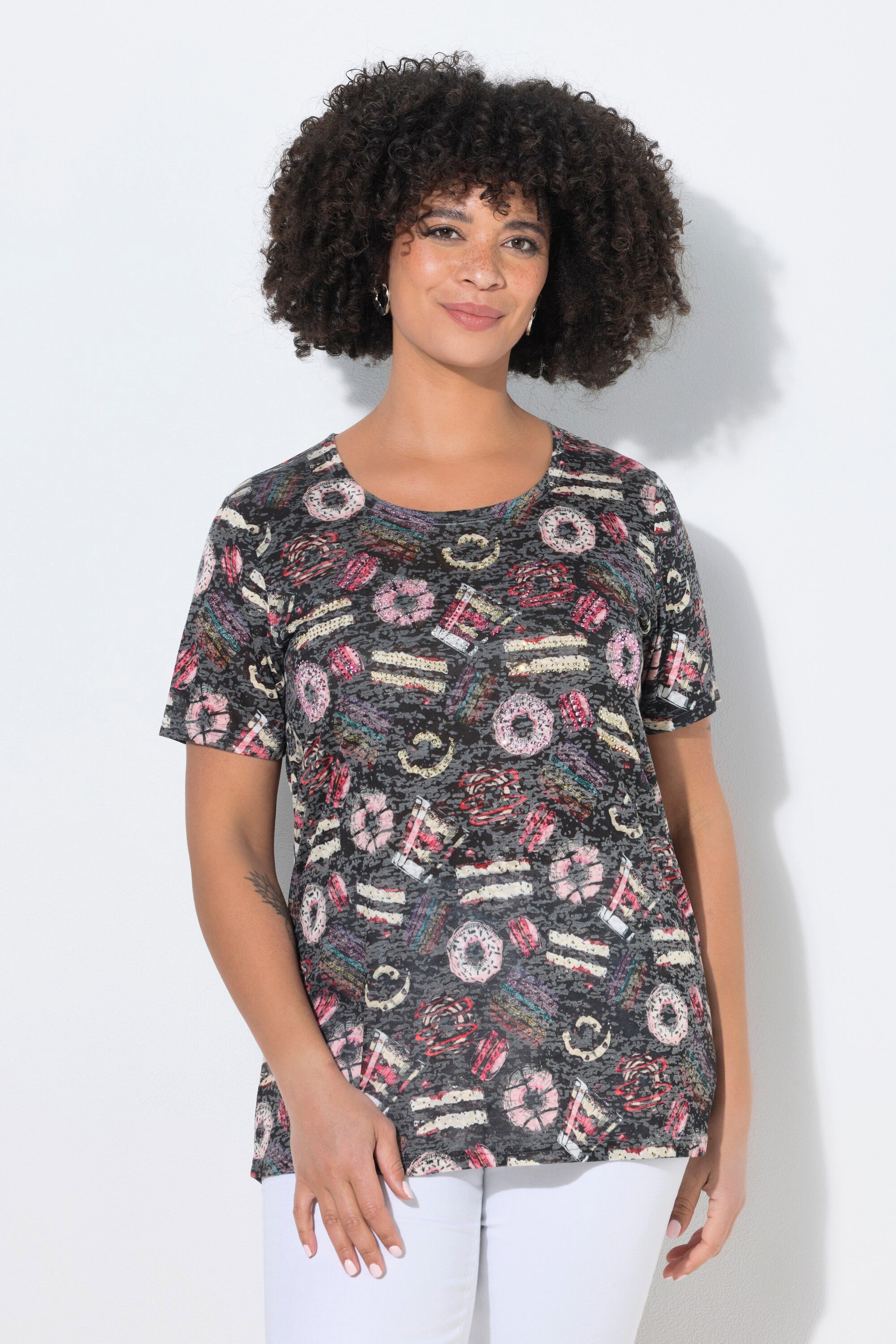 T-Shirt T-Shirt Comfort Fit Donut-Muster