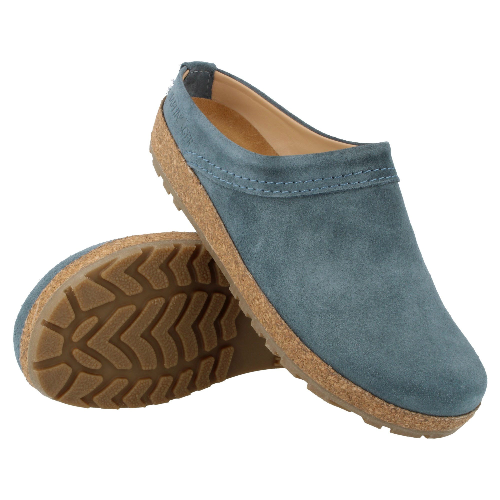 Haflinger Haflinger Malmö Lederclog Unisex mit Korkfußbett und Gummisohle Hausschuh – Bild 2 von 3