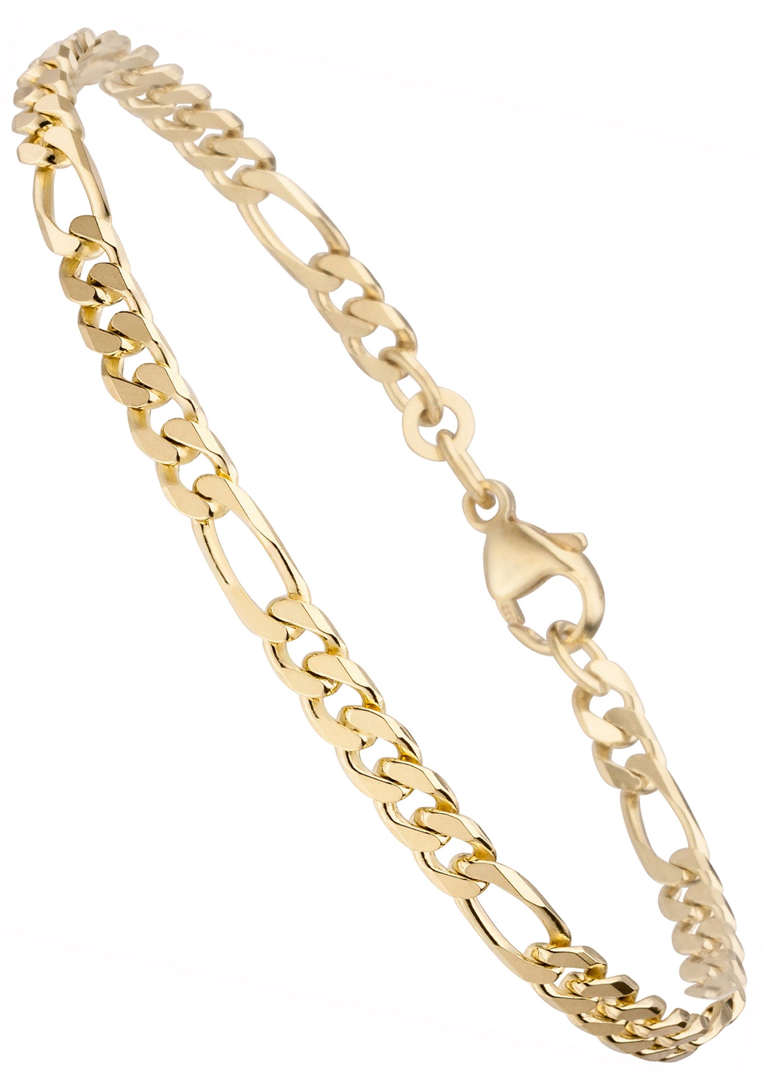 JOBO Armband, Figaroarmband 333 Gold massiv 21 cm