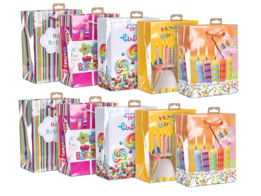 Geschenkbox Premium Geschenktüten Geschenktaschen 10-100 Stk Medium Candy