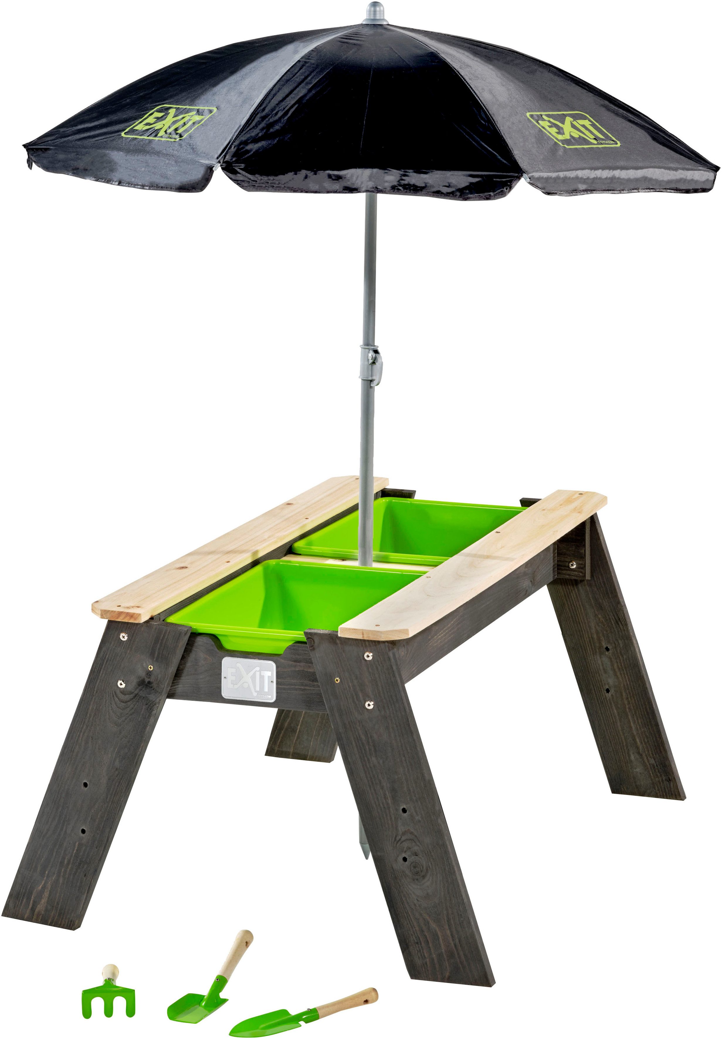 EXIT Spieltisch Aksent, mit Sonnenschirm, FSC® - schützt Wald