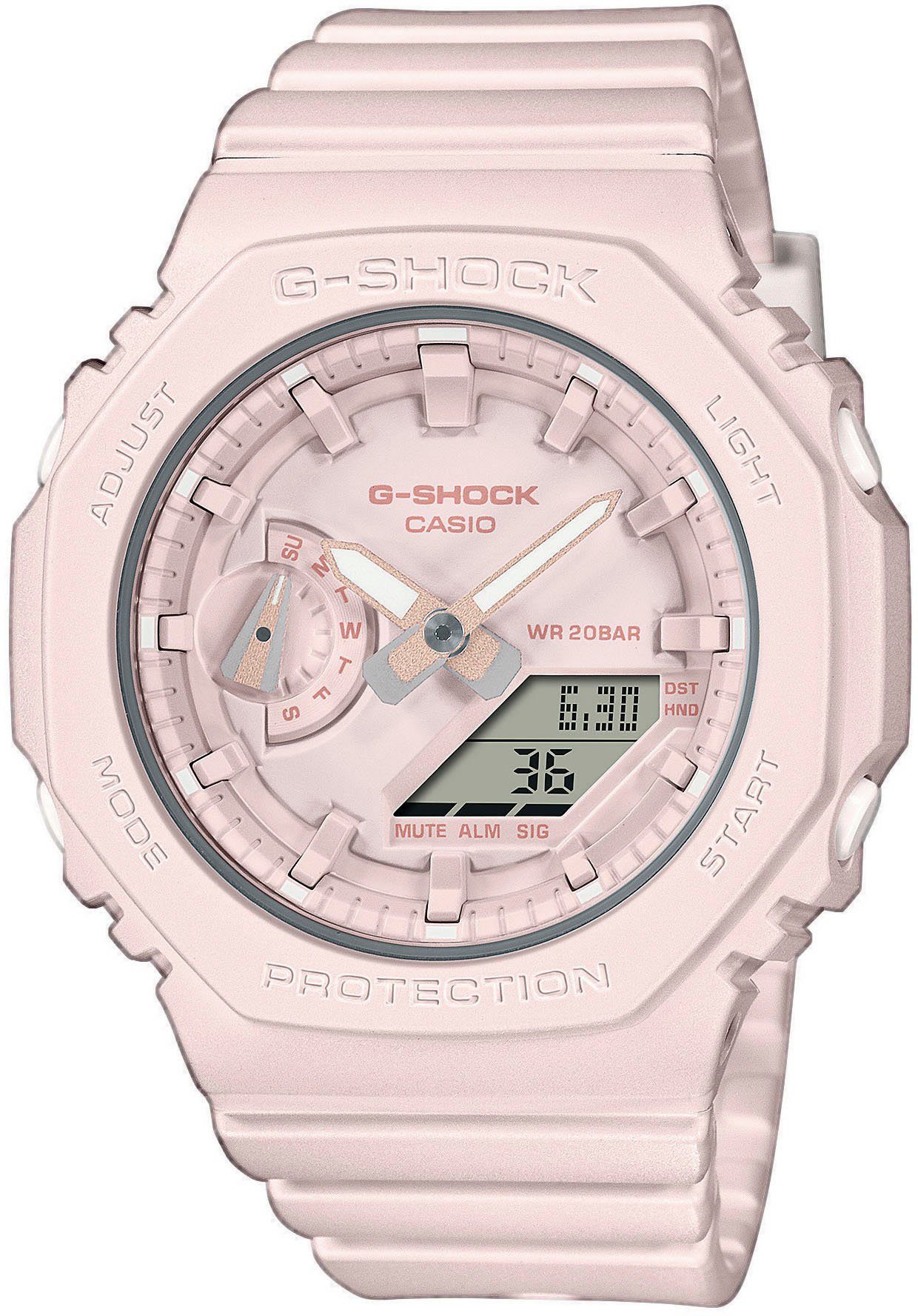 CASIO G-SHOCK Chronograph GMA-S2100BA-4AER, Quarzuhr, Armbanduhr, Damen, Herren, digital, bis 20 bar wasserdicht