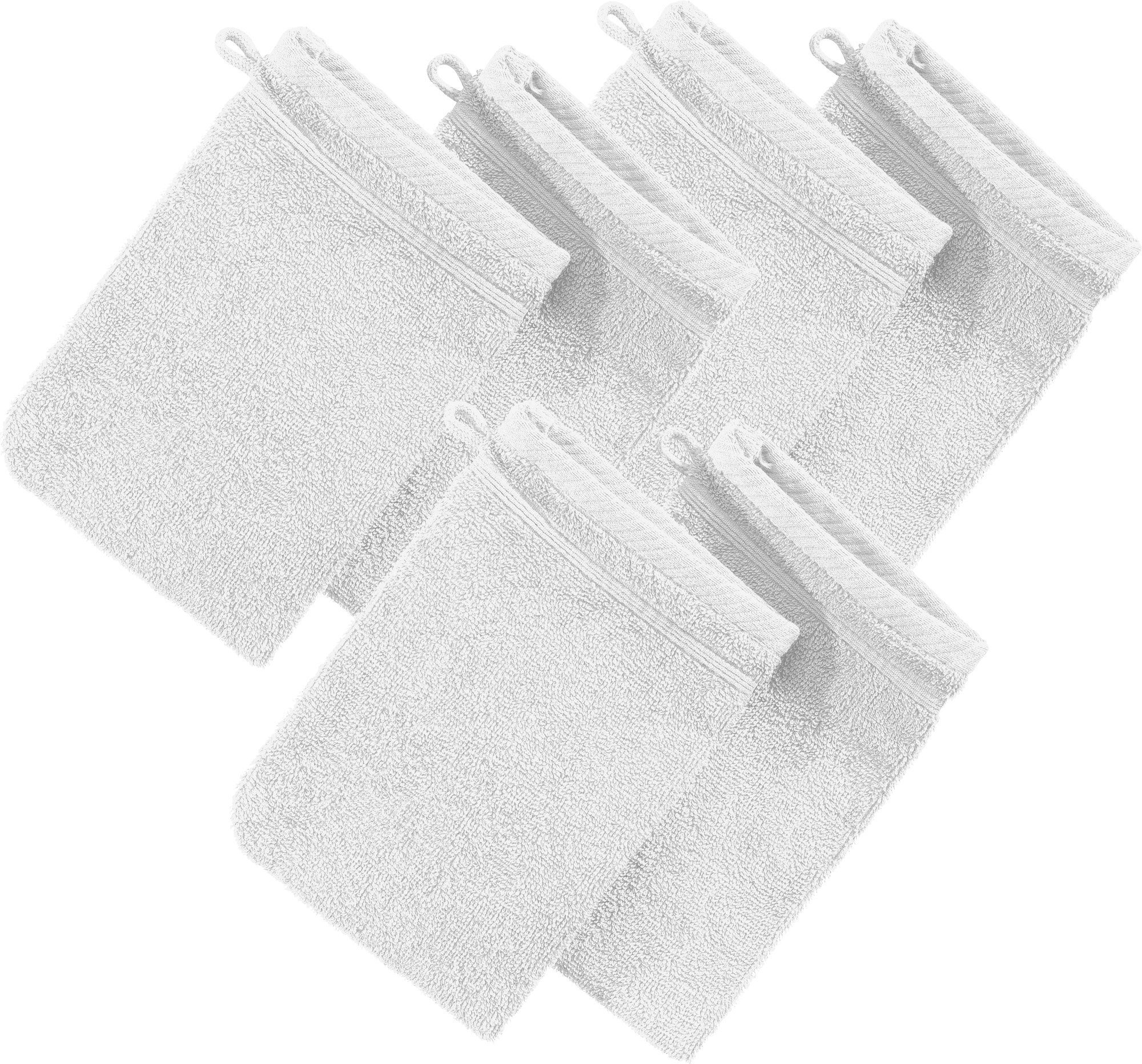 Erwin Müller Waschhandschuh Waschhandschuh "Heidelberg" 6er-Pack, Frottier, Walk-Frottier Uni