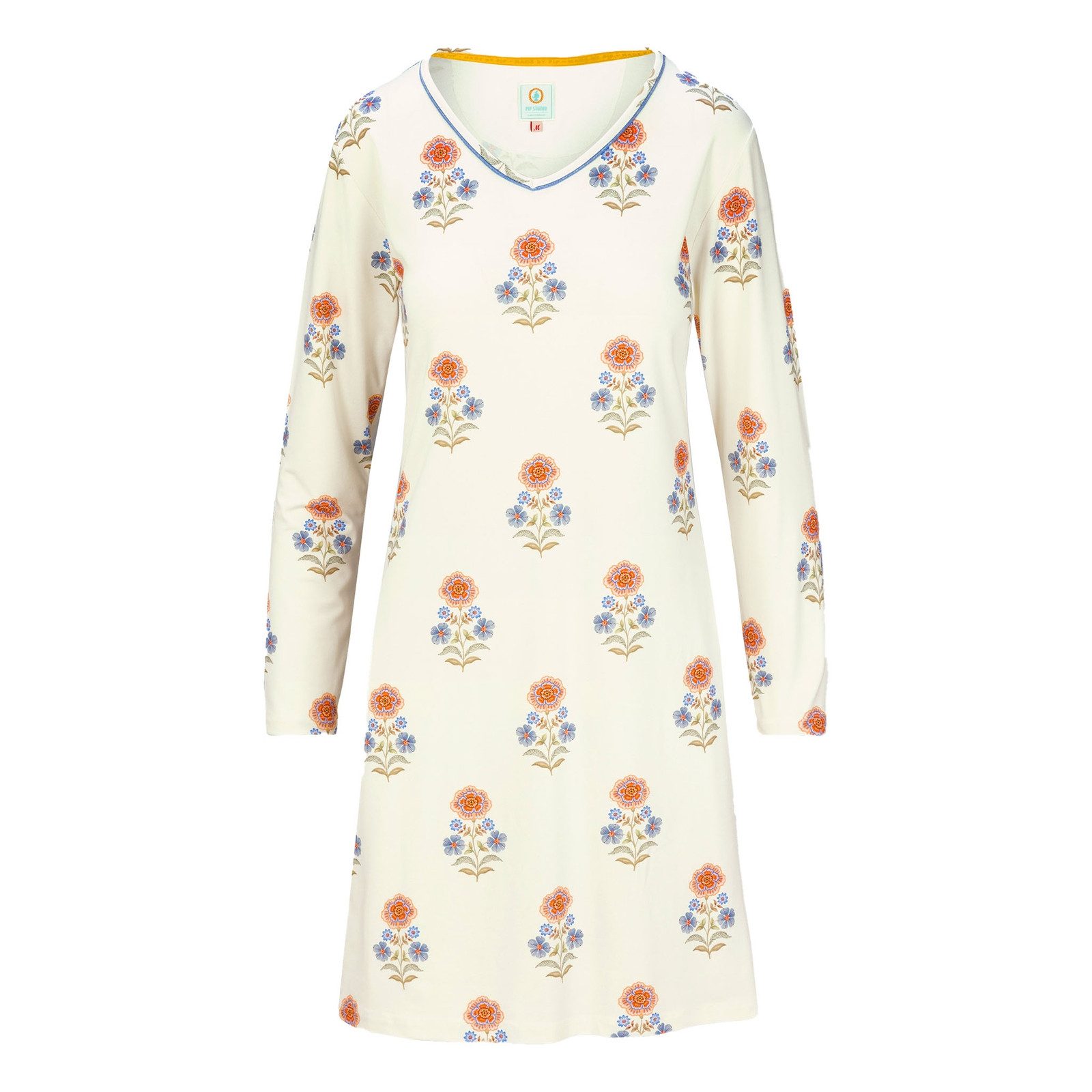 PiP Studio Nachthemd Dana Long Sleeve Nightdress Tanaka mit floralem Muster
