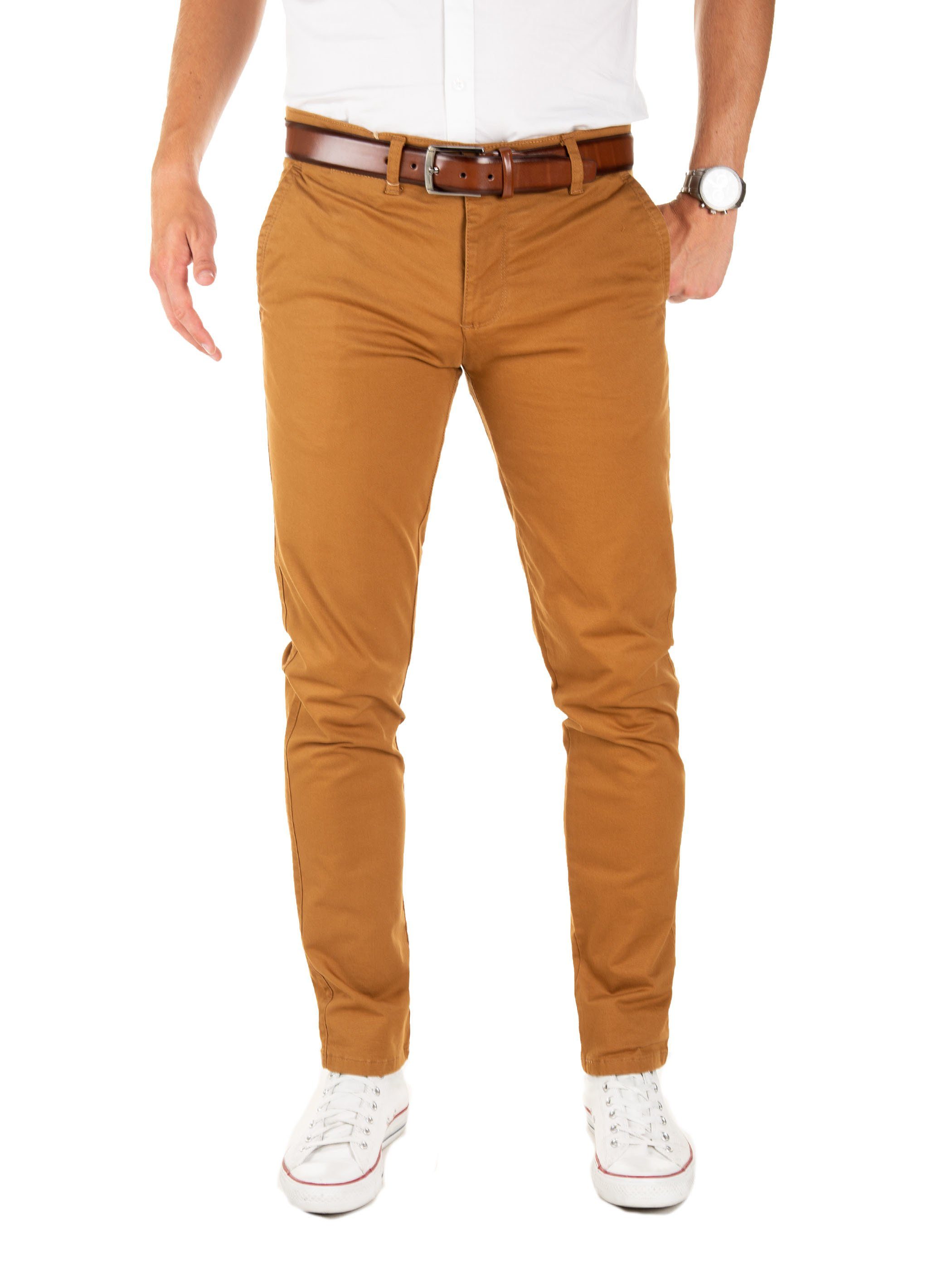 Yazubi Chinohose Modische Chino Hose Dustin von YAZUBI mit Gürtel bequeme Chinohose mit Gürtel