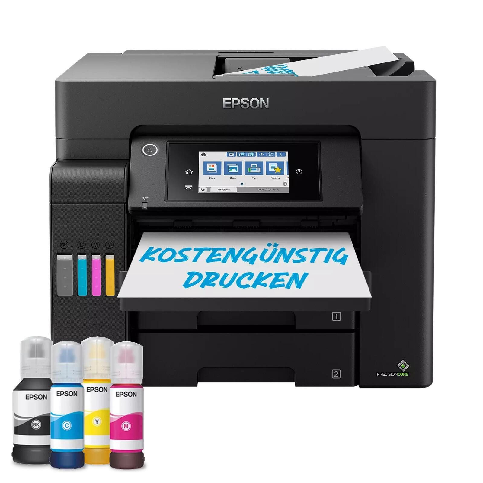 Epson Epson EcoTank ET-5805 Multifunktionsdrucker, (WLAN, LAN, Duplexfunktion, ADF (Automatischer Dokumenteneinzug)