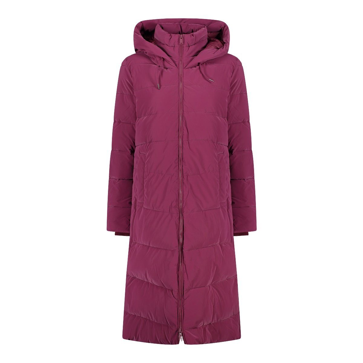 Wintermantel Coat Fix Hood (Glanzeffekt, wattiert, warm) rubinrot Damen
