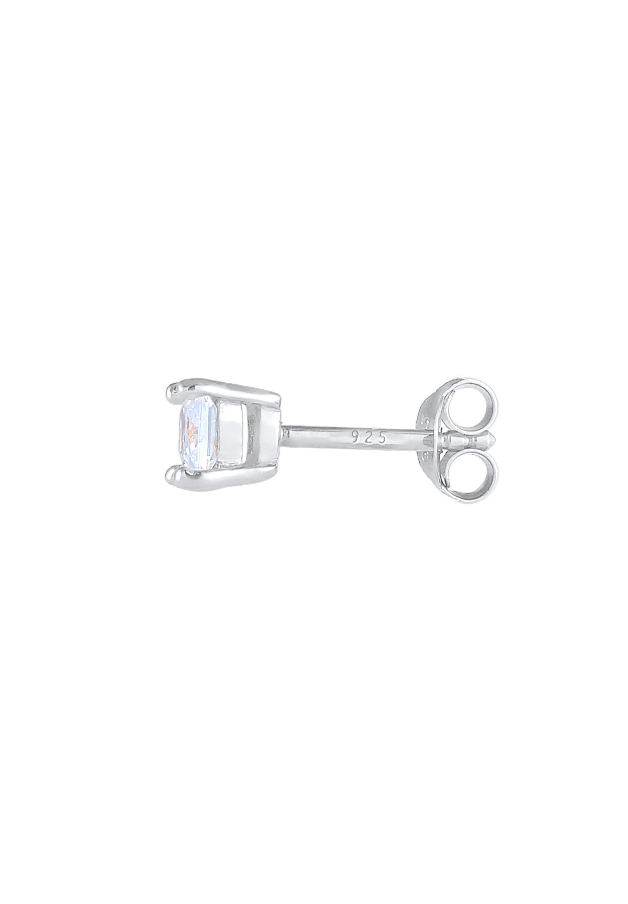 Kuzzoi Paar Ohrstecker Single Ohrstecker Zirkonia Weiß 925 Sterling Silber