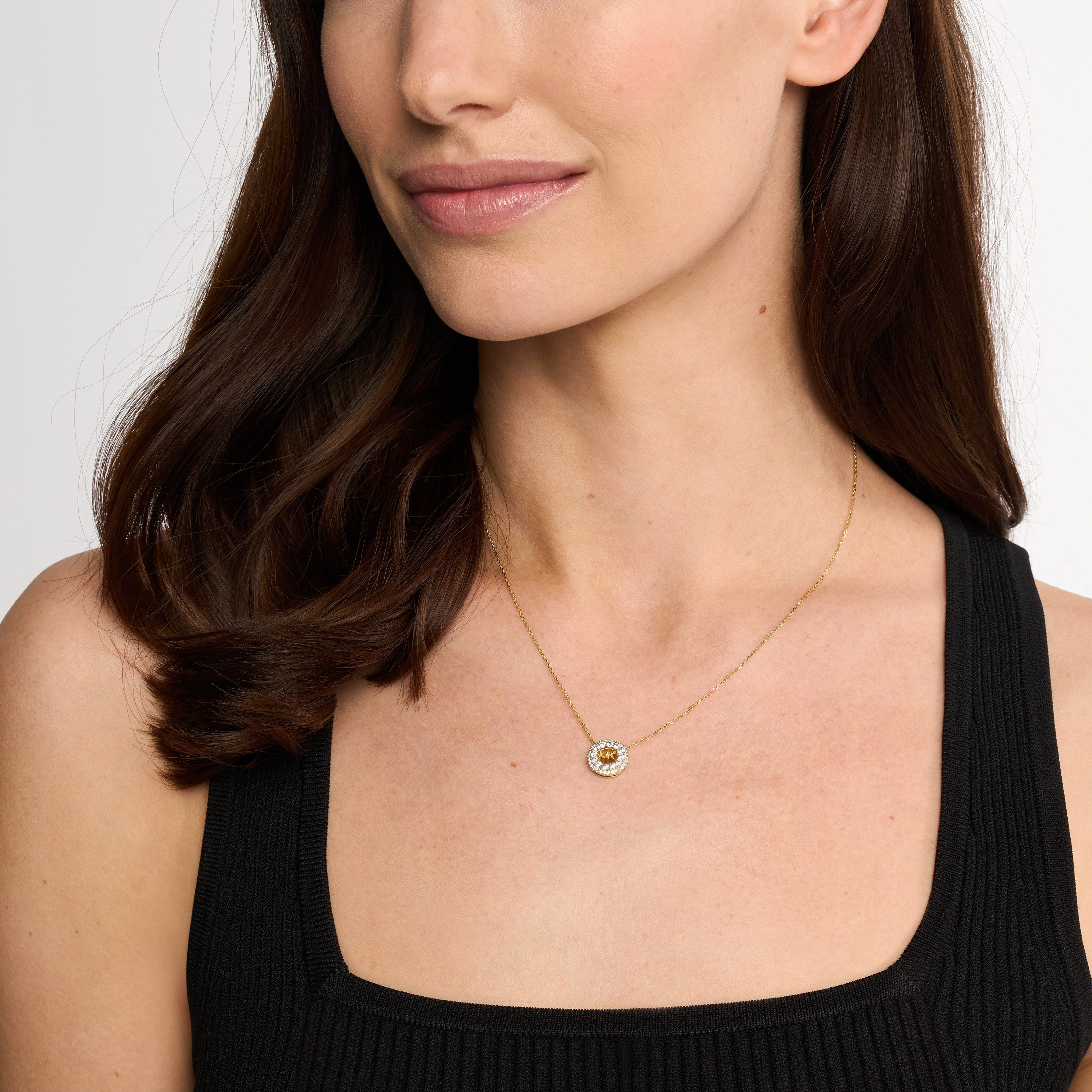MICHAEL KORS Kette mit Anhänger Schmuck Geschenk Silber 925 Halsschmuck PREMIUM, mit Zirkonia (synth)