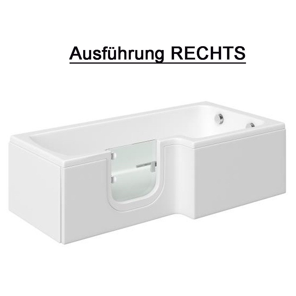 HAK Badewanne Solarna Badewanne mit Tür,rechts, Solarna Badewanne mit Tür,170x85cm