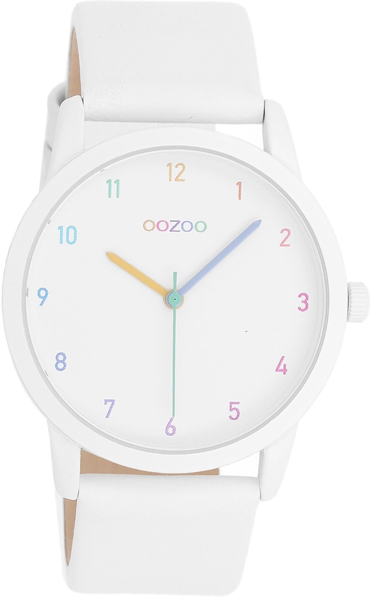 OOZOO Quarzuhr Oozoo Damen Armbanduhr Timepieces Analog, (Analoguhr), Damenuhr rund, mittel (ca. 38mm) Lederarmband, Fashion-Style