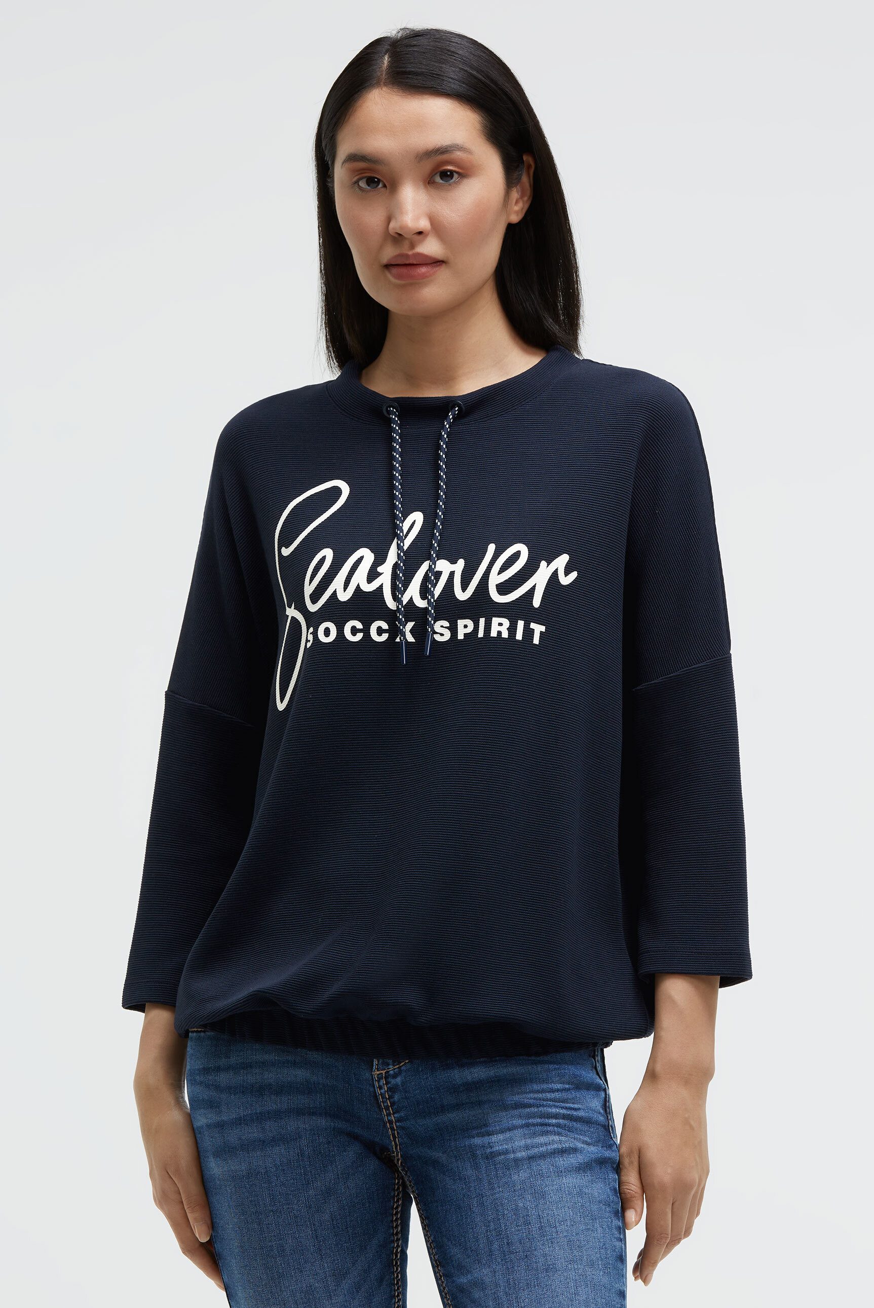 SOCCX Sweater mit Gummizug im Saum