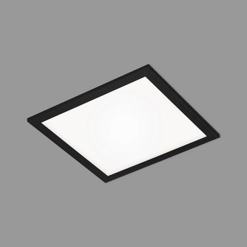 Briloner Leuchten LED Panel 7191-015, ultraflach, LED fest verbaut, Neutralweiß, Deckenlampe, 29,5x29,5x5,5cm, Schwarz, 12W, Wohnzimmer, Schlafzimmer