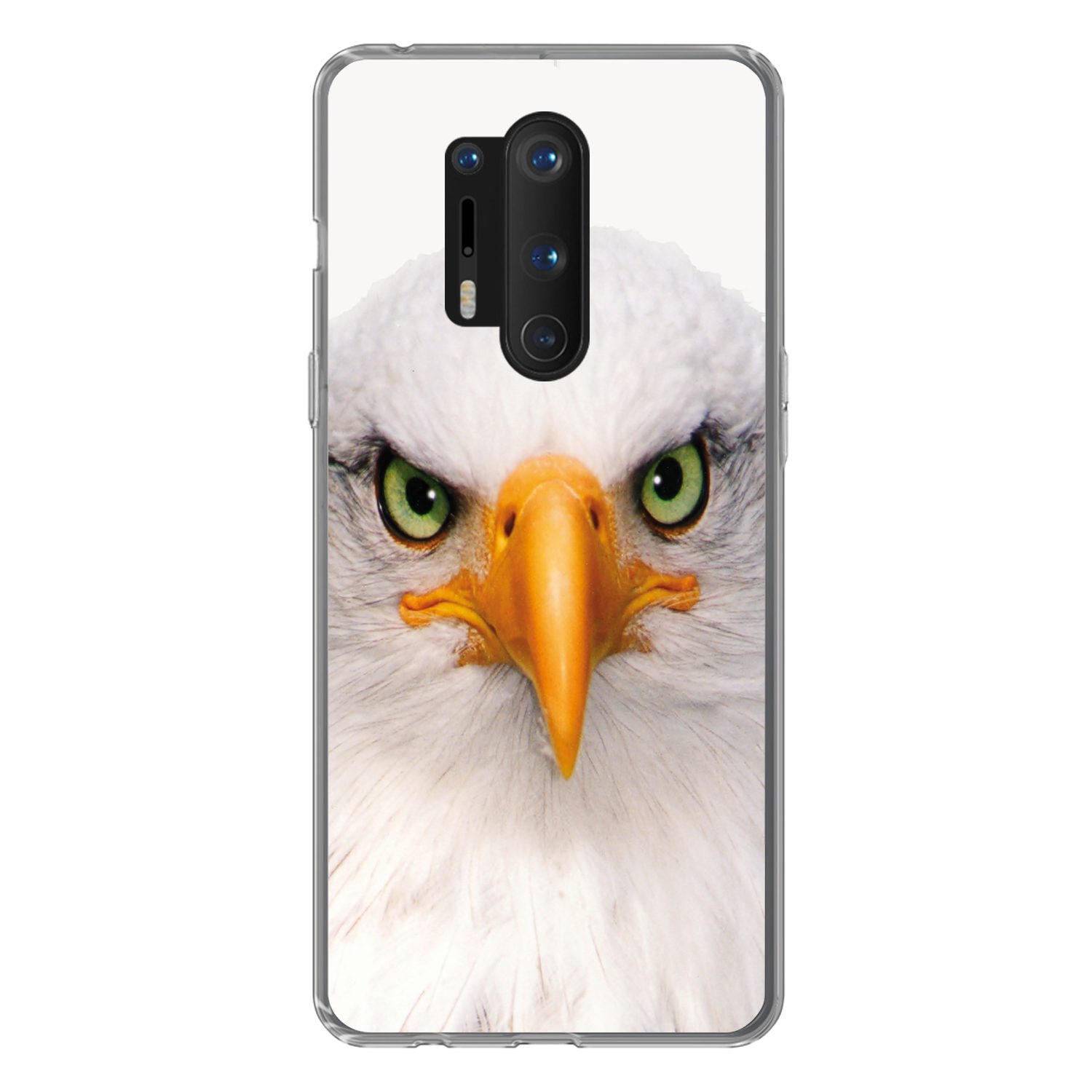 MuchoWow Handyhülle für OnePlus 8 Pro Jungen - Adler - Amerikanischer Weißkopfseeadler - V, Phone Case, Silikon, Schutzhülle Dünn