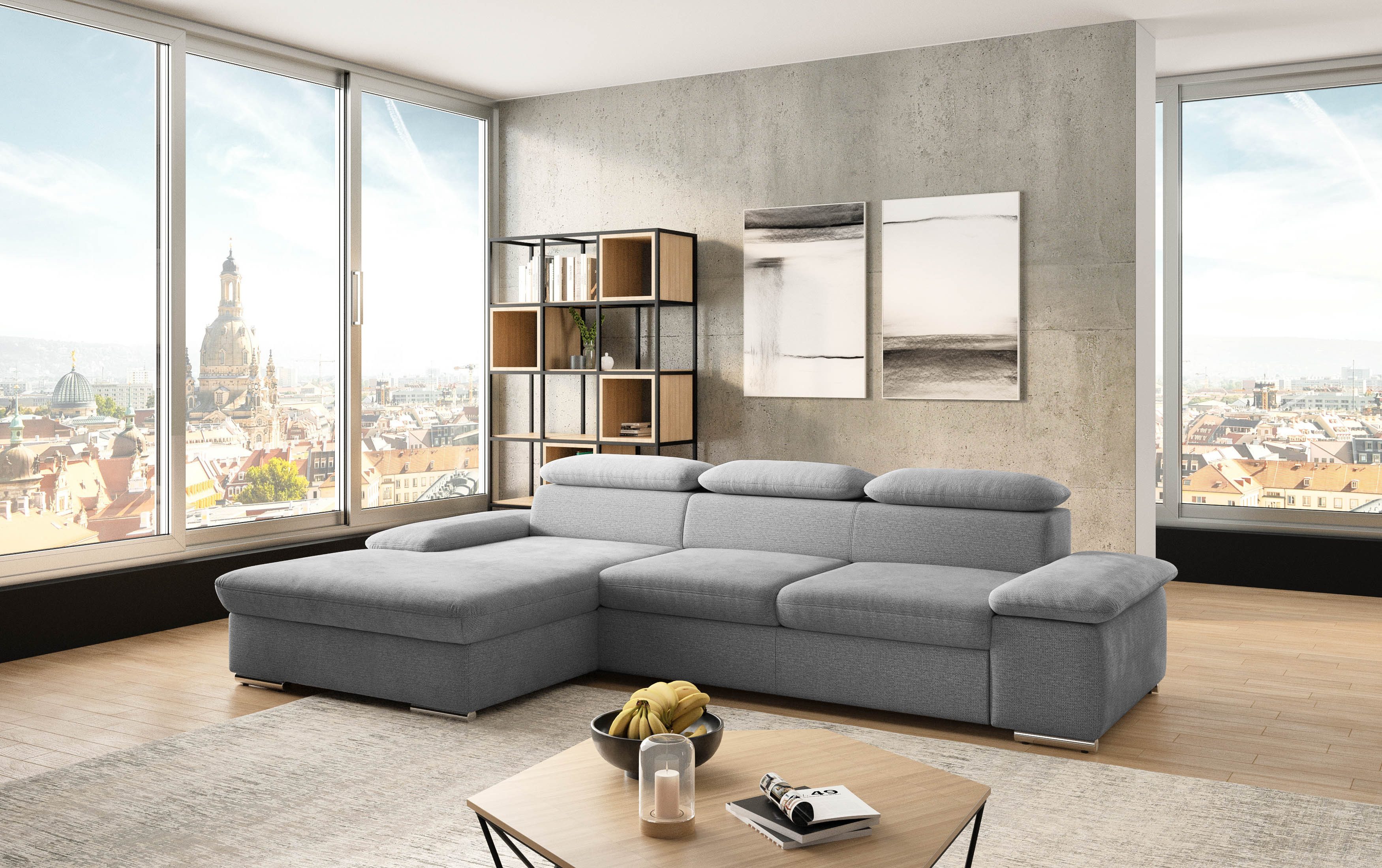 sit&more Ecksofa Valantine L-Form, inkl. Kopf- günstig online kaufen