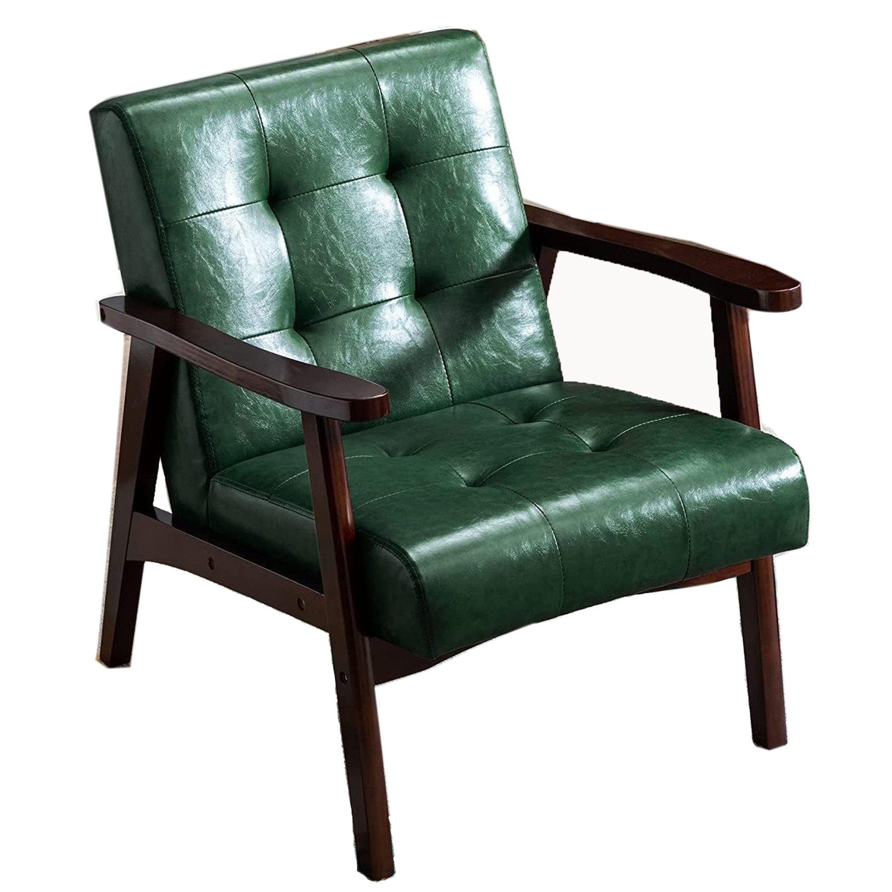 HomeMiYN Loungesessel Retro Holzsessel Loungesessel Polsterstuhl günstig online kaufen