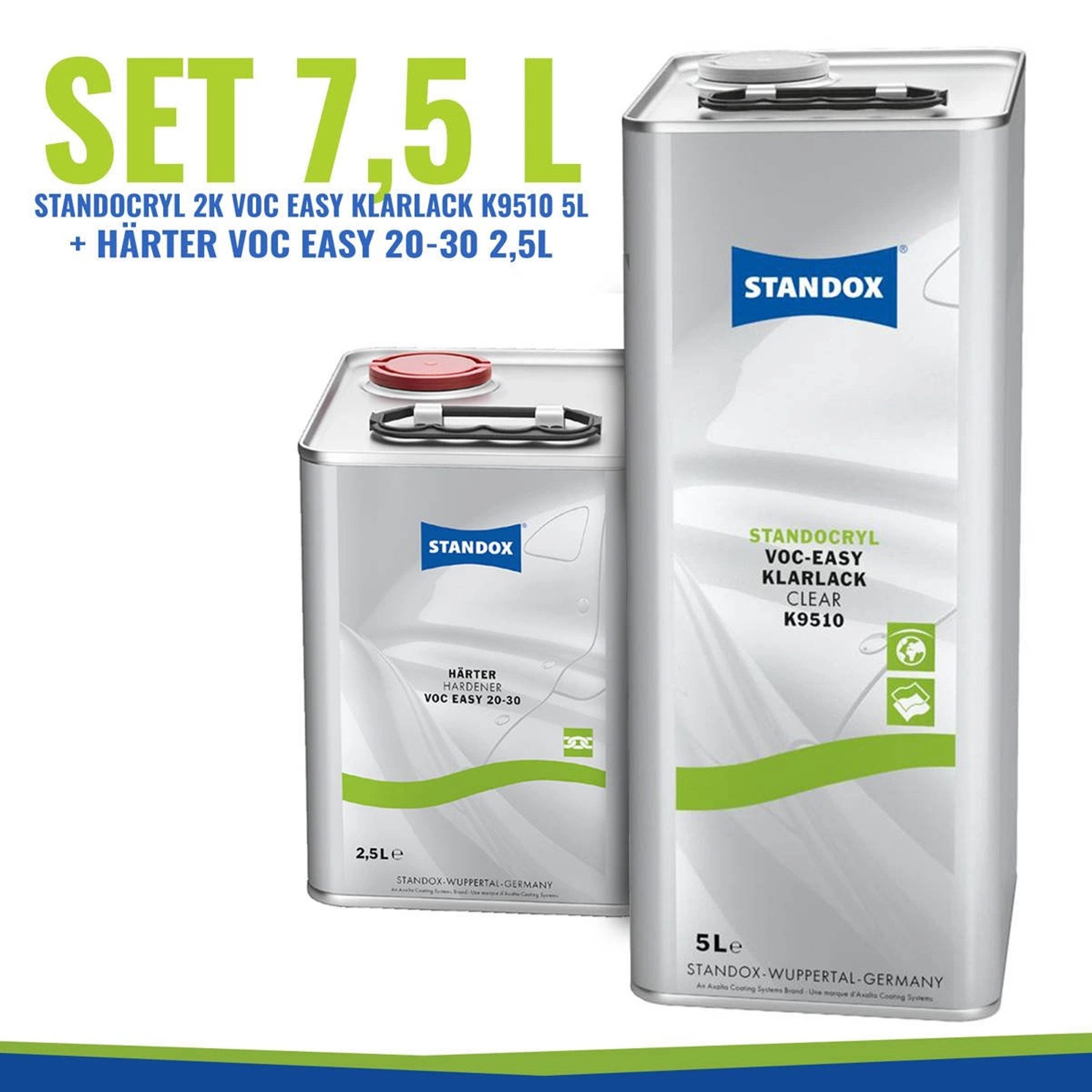 STANDOX Klarlack Standox VOC Easy K9510 Klarlack 5L + 2,5L Härter 20-30 Set