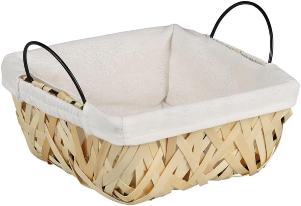KESPER® Brotkorb Brot- und Obstkorb eckig mit Stoffeinlage, 23 x 20 x 10 cm, (1-tlg)
