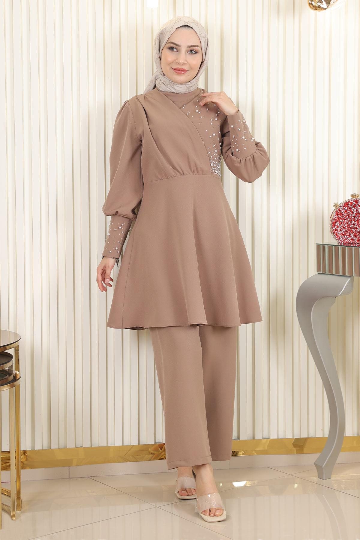 MODAMİHRAM Tunikakleid Perlen Duo Set