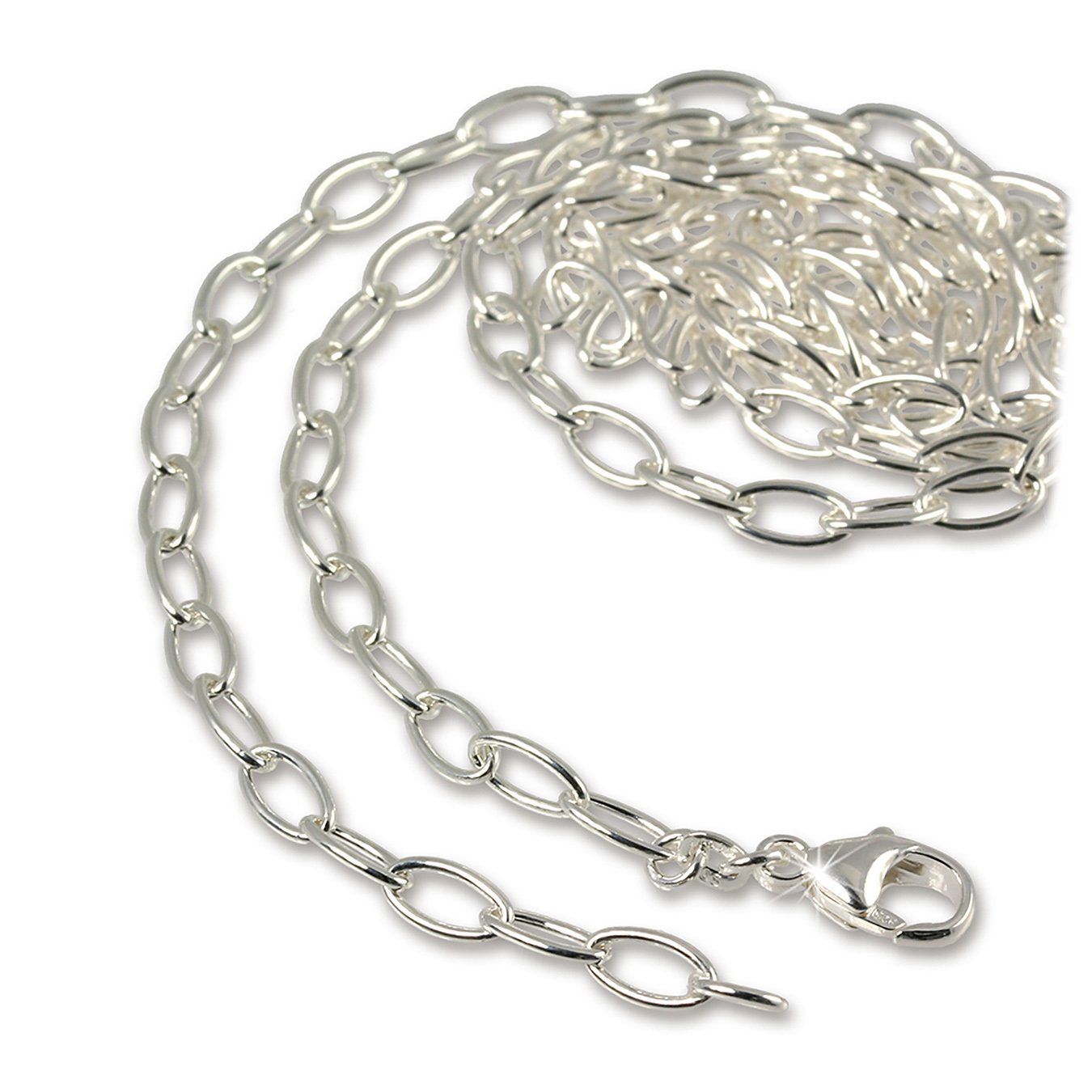 SilberDream Charm-Kette SilberDream Charmskette Charms Halsschmuck (Charmskette), Charmshalsketten ca. 70cm, 925 Sterling Silber, Farbe: silber, Made-In