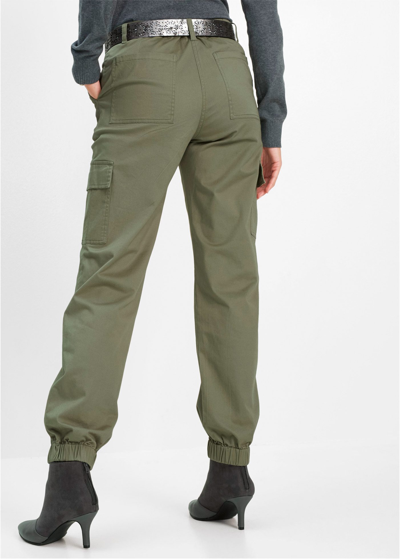 bonprix Cargohose aus Baumwolle mit Elasthan, lockere Passform, mit Bequemb günstig online kaufen
