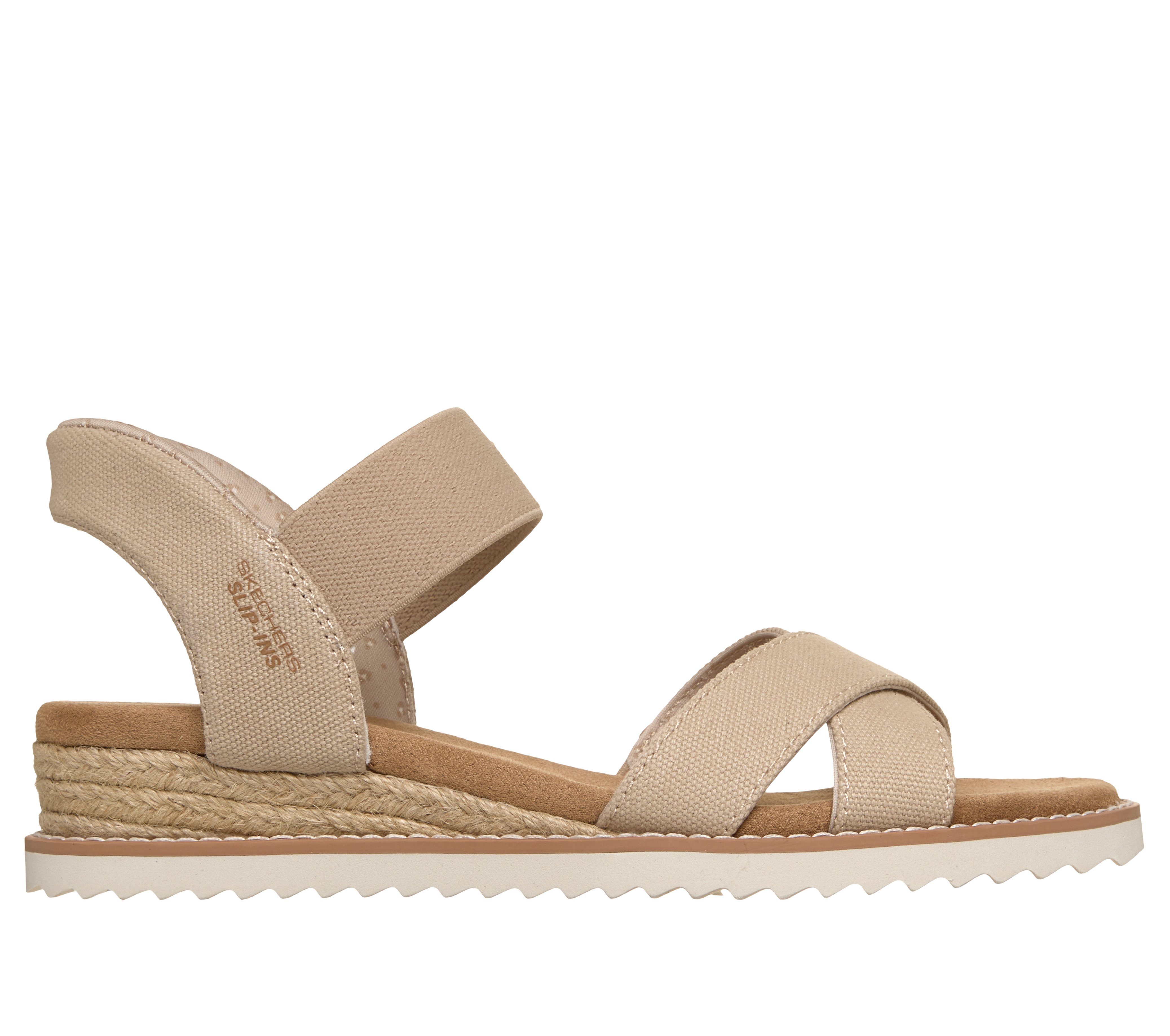 Skechers DESERT KISS-GOLDEN LILY Sandale Sommerschuh, Urlaubsschuh, Sandalette mit Memory Foam