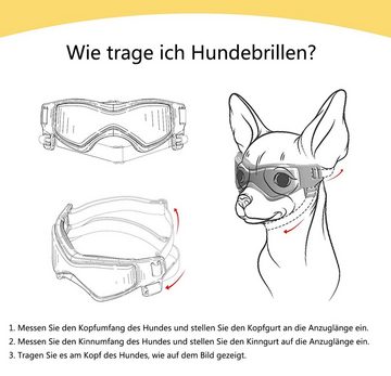 GelldG Sonnenbrille Hundebrille für Kleine Hunde UV-Schutz Hunde Sonnenbrille
