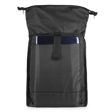 Granori Cityrucksack / Flexibler Freizeit- & Handgepäck Rolltop Rucksack (erweiterbares Volumen, integrierter Brustgurt, leichtgewichtig), mit Getränkehalter, Anti-Diebstahl- & Laptopfach